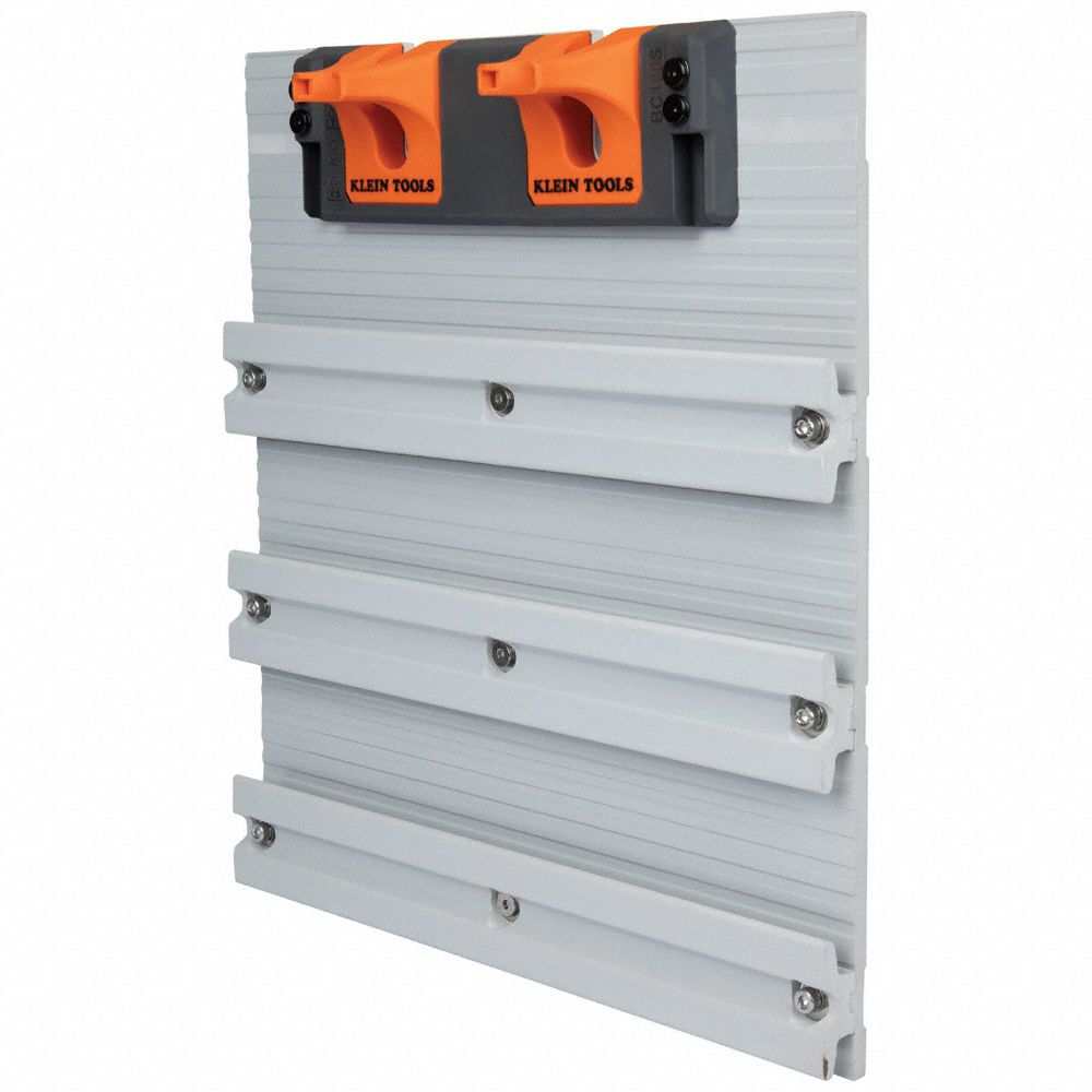 Wall Assembly: 2 5/16 in W x 14 in H, Black/Gray/Orange, Plastic