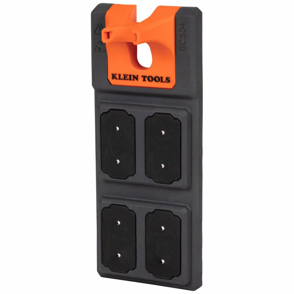 Magnetic Tool Module: 2 in W x 8 11/16 in H, Black/Gray/Orange, Plastic