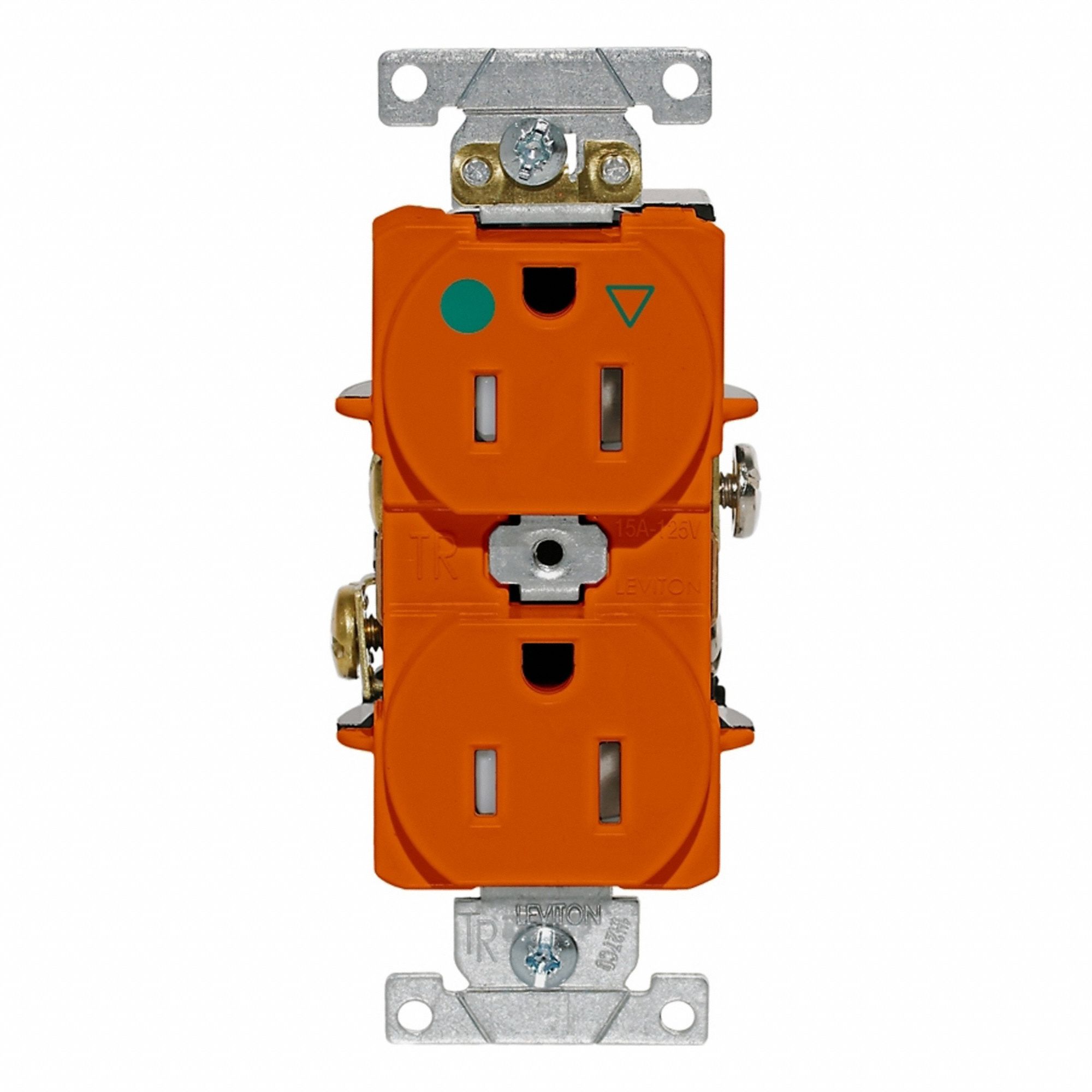 IG Dup Rec 15A 125V TR/HG Org