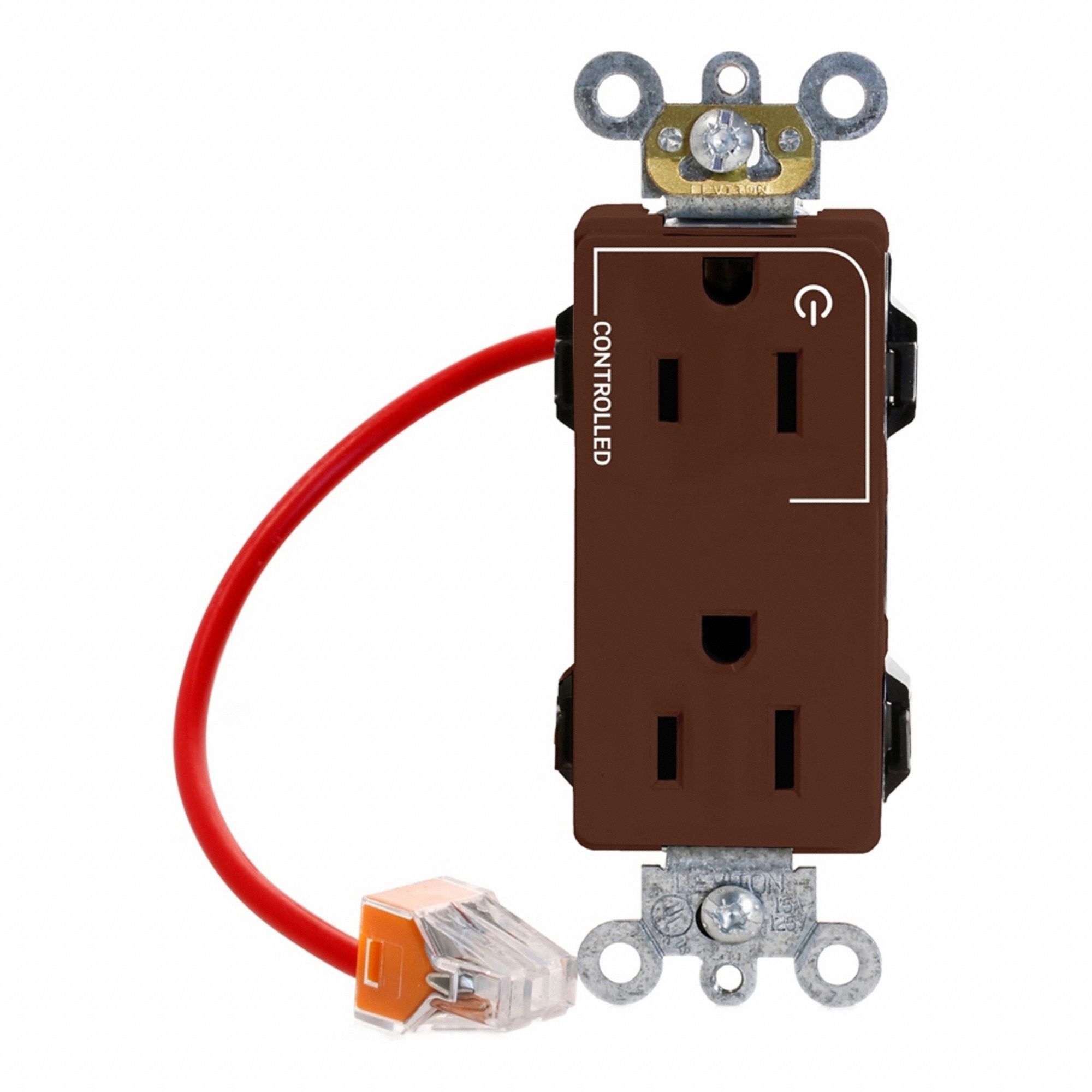 Lev-Lok Dup 15A 125V 1MCtrl Self-Gr Brn