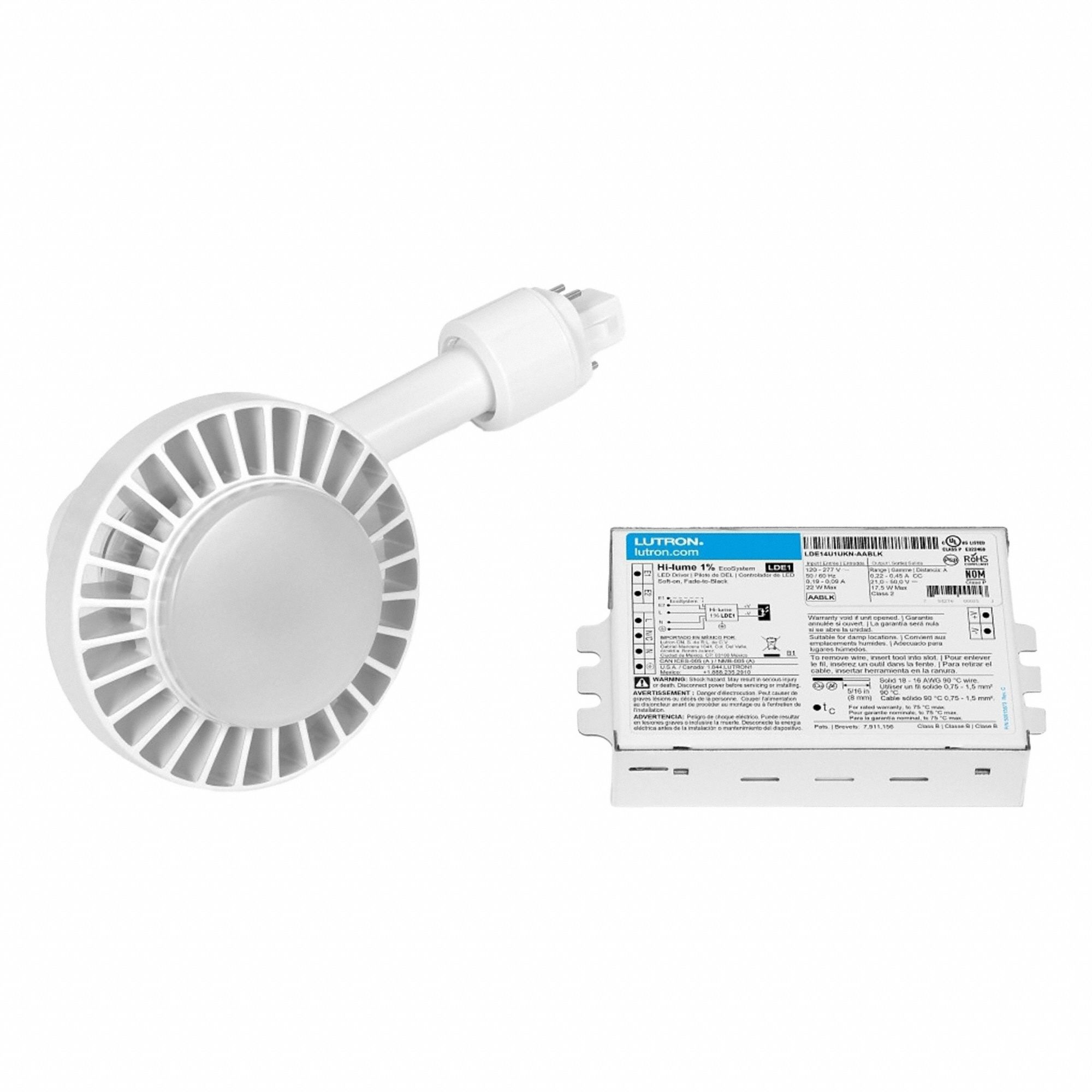 LED Kit: EcoSystem Digital Control, CA, 4 1/4 in Nominal Lg, 1 Lamps, 2, 000 lm, 3000K, 1