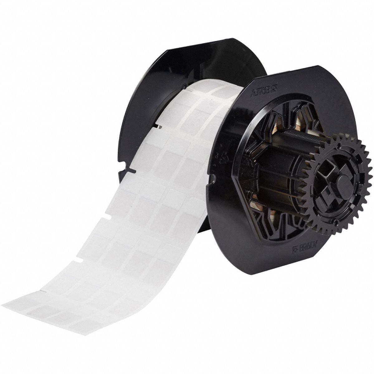 Wraparound Label: 1 in x 1/2 in, Vinyl, White (Matte), For 20 AWG to 16 AWG Wire Gauge