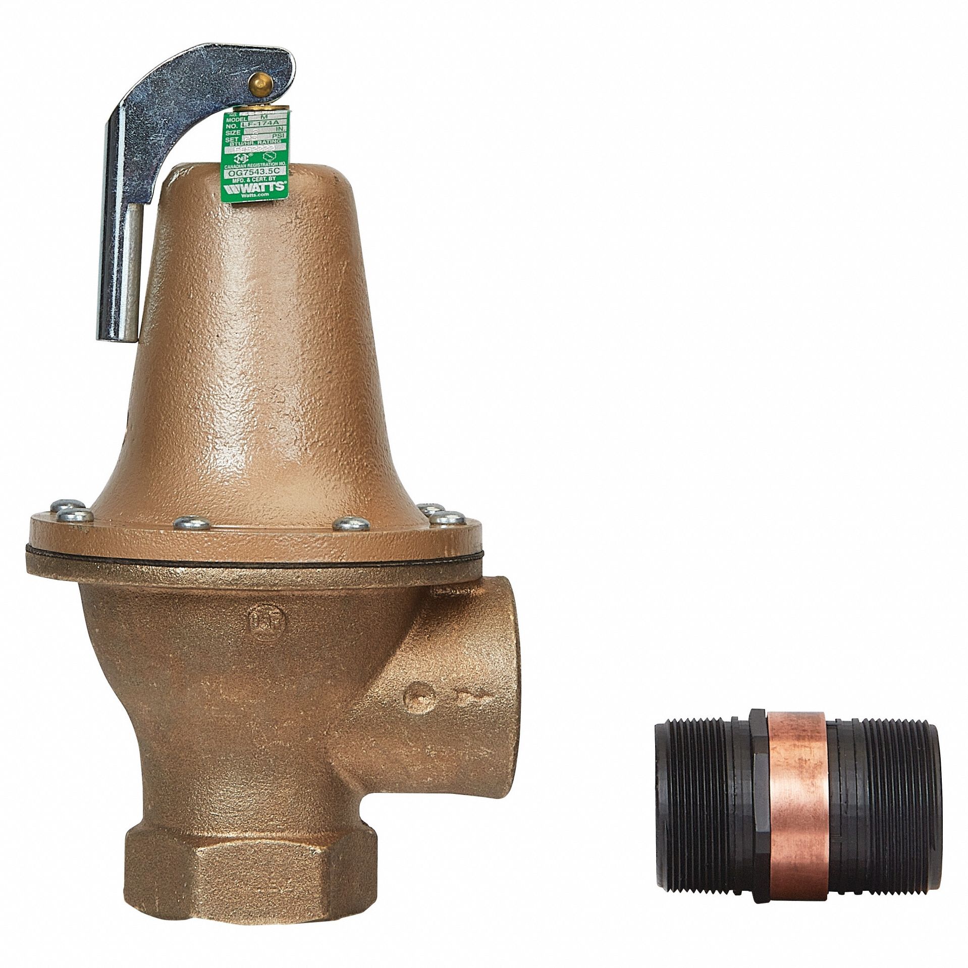 Temperature and Pressure Relief Valve: Section XIII ASME Section, FNPTF x FNPTF