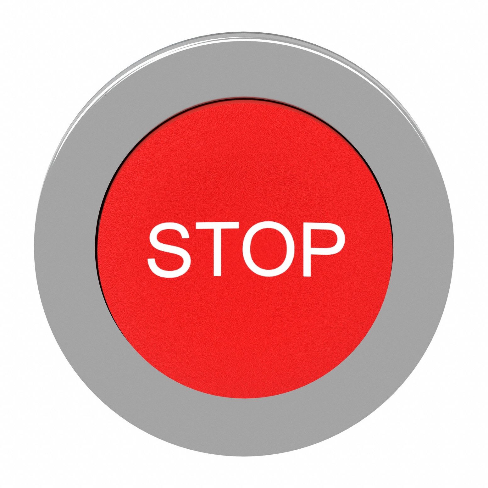 Extended Push Button: Red, 30 mm Mounting Size, Metallic, Momentary