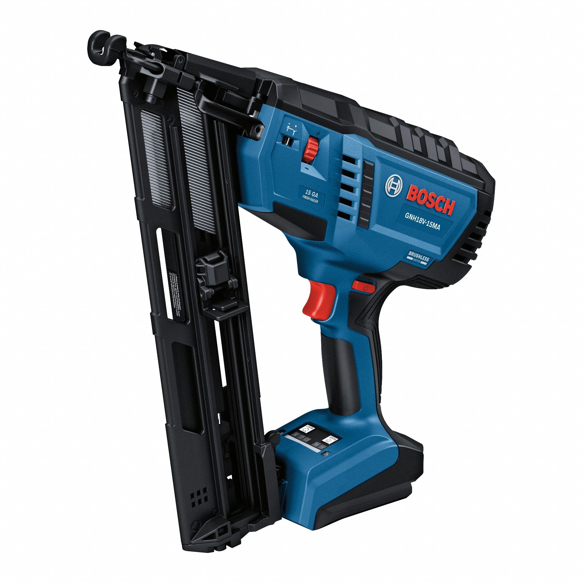 Nail Gun: Finish, Bump, For 15 ga Nail Gauge, Adhesive, 34°, Tool Only, 18 V DC Volt