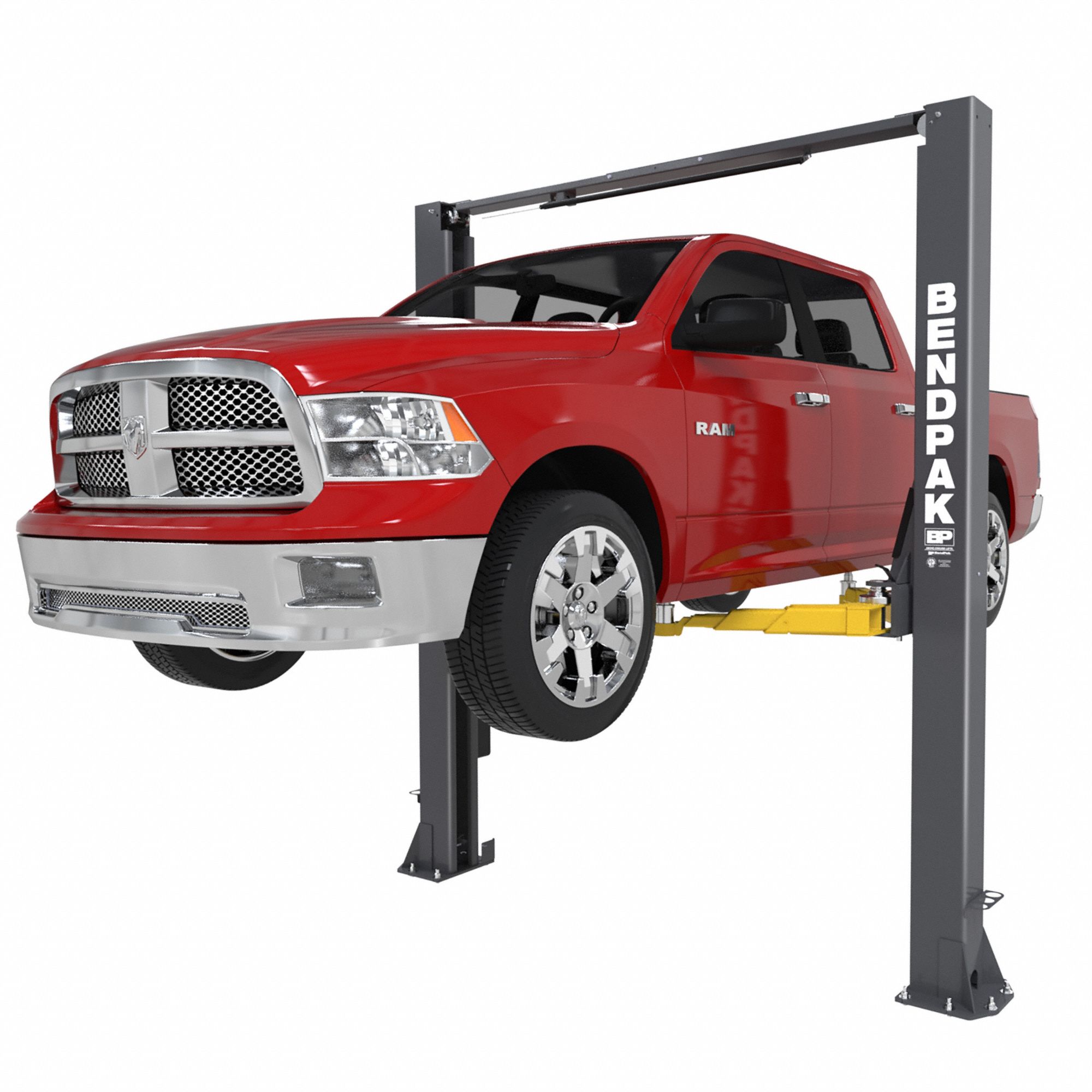 Vehicle Lift: Electric/Hydraulic, 10, 000 lb Load Capacity, Steel, Lever, 4 1/4 in Min Lift