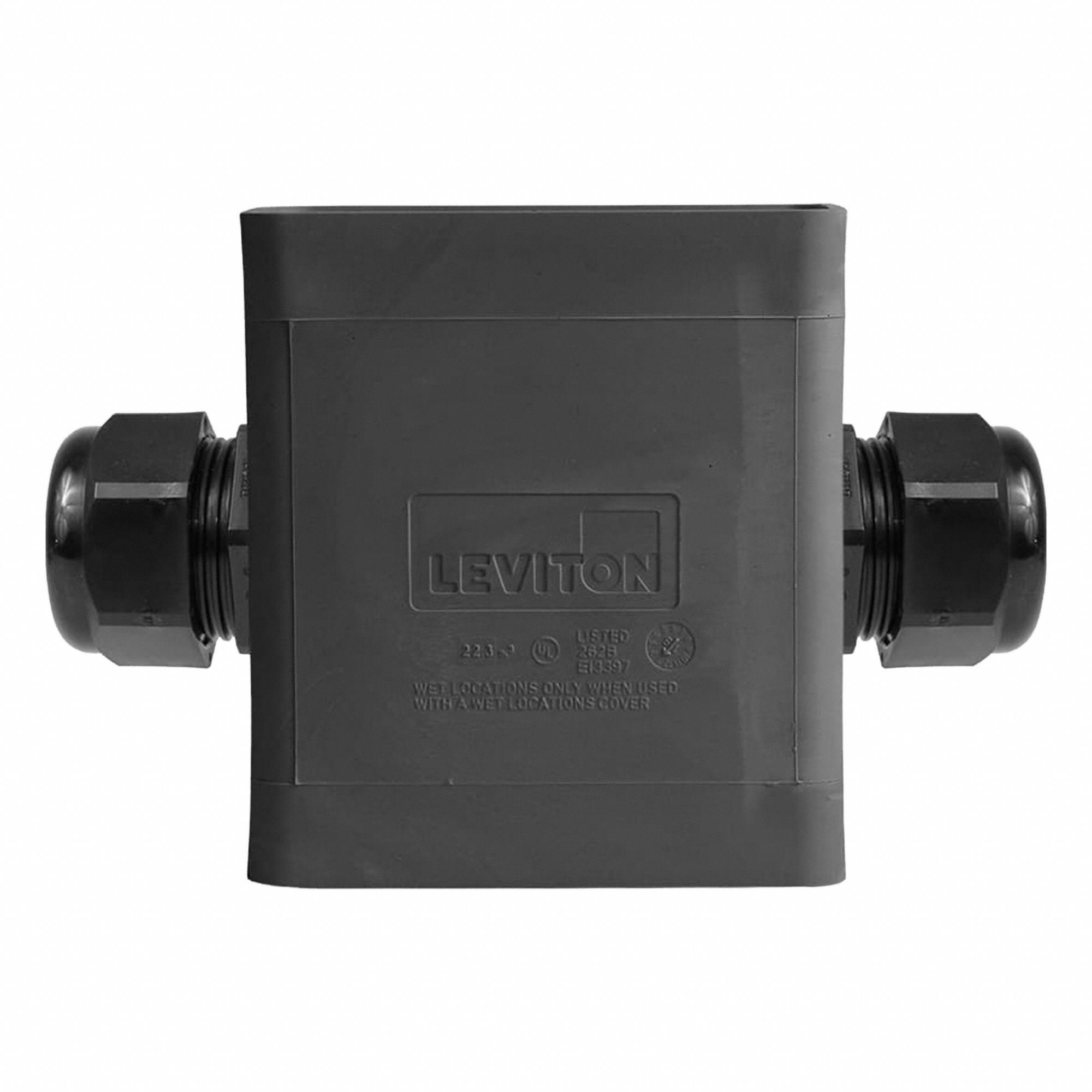 Portable Outlet Box: Portable Outlet Box, 1 Gangs, 3R, Black, 4 3/8 in Overall Ht