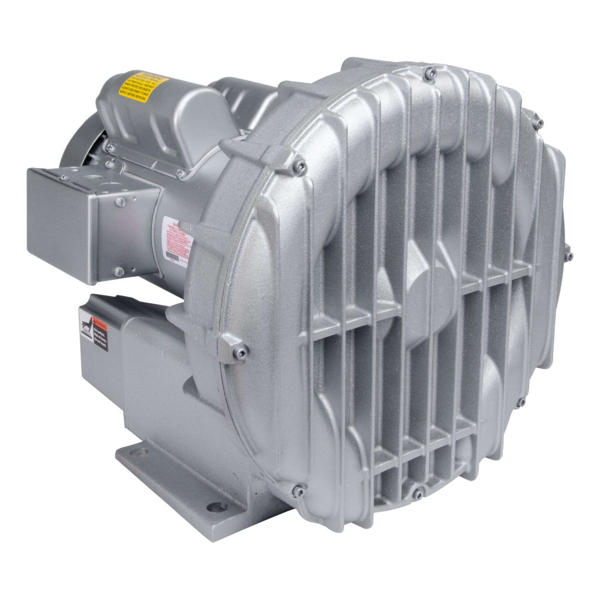 Regenerative Blower: 2.5 hp, 65 in wc Max Op Pressure, 60 in wc Max Vacuum, 6.6-6.2/3.1 A