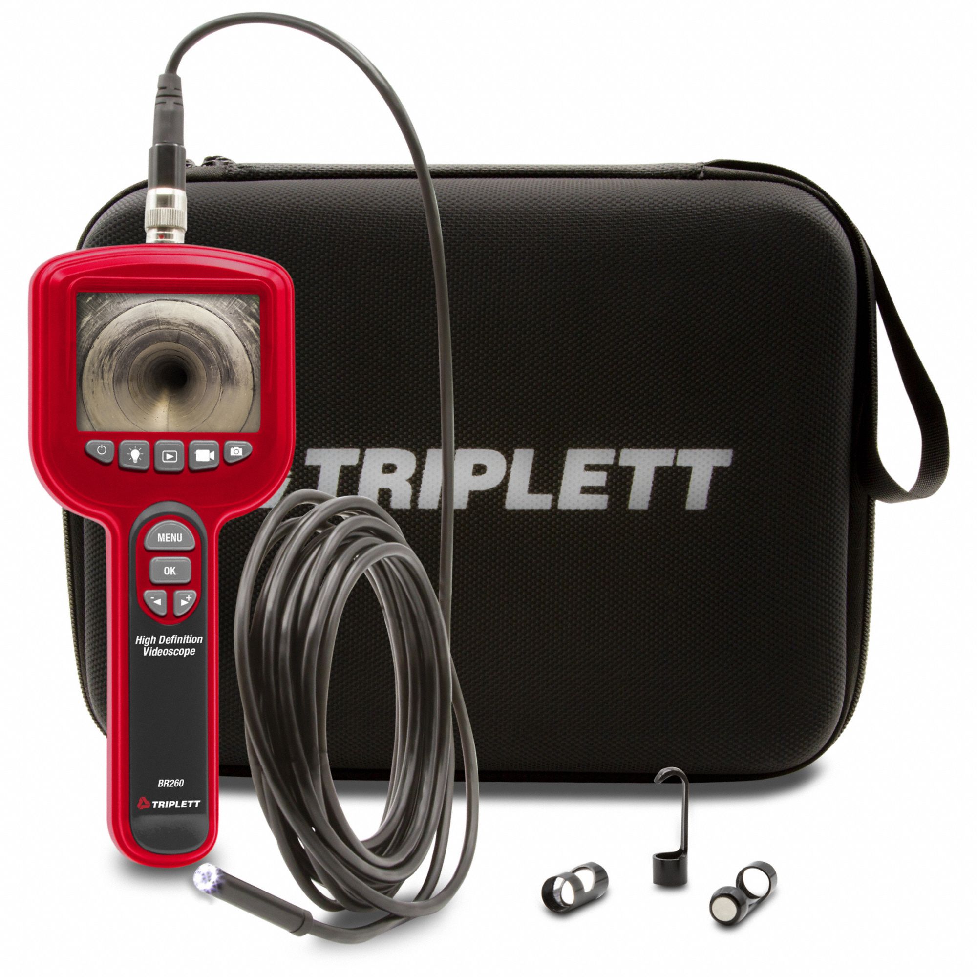 TRIPLETT Hi Definition Borescope, 5.5mm Camera: 1,920 X 1,080 Px Res ...