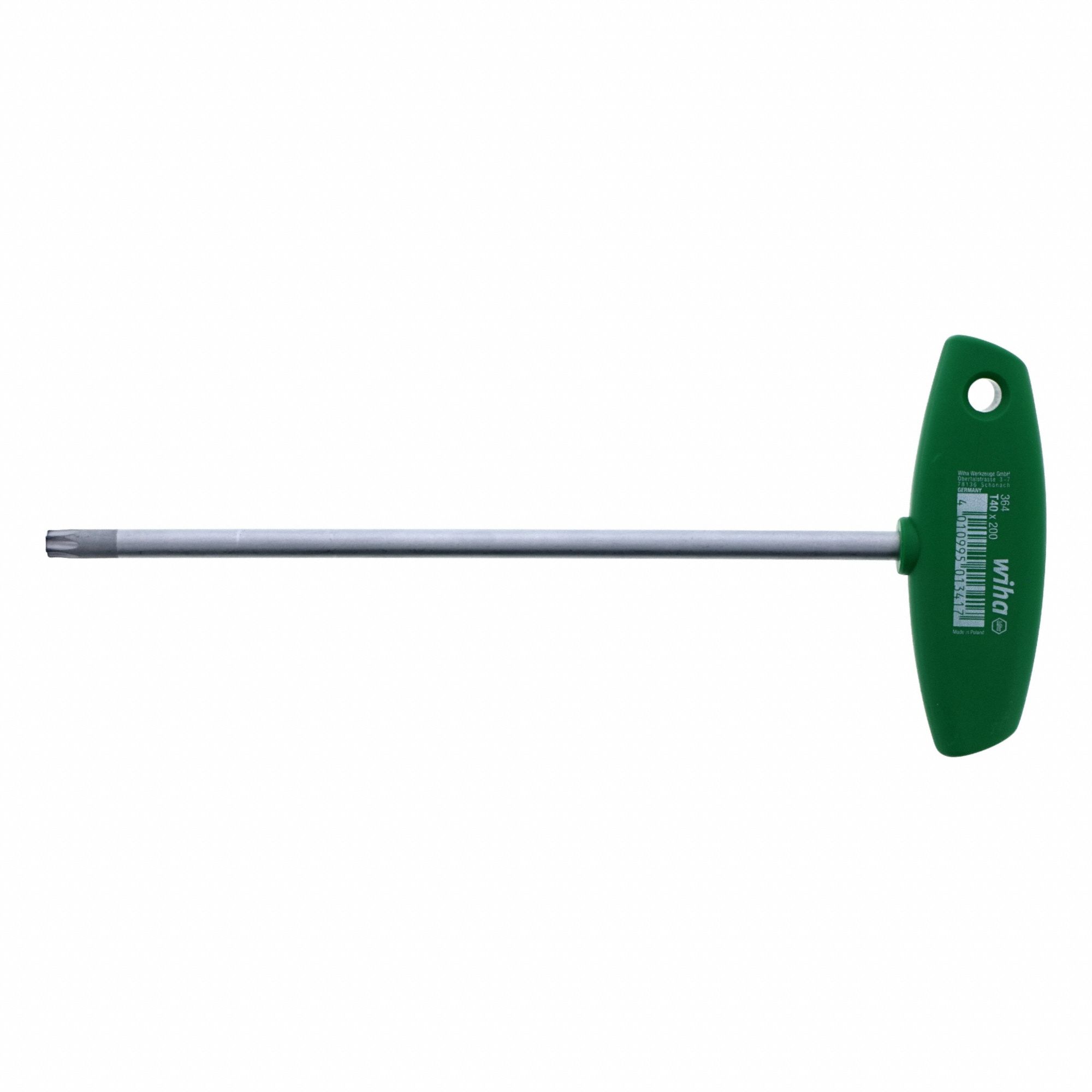 Torx and Torx Plus Keys: Torx, T40 Tip Size, Steel, T-Handle