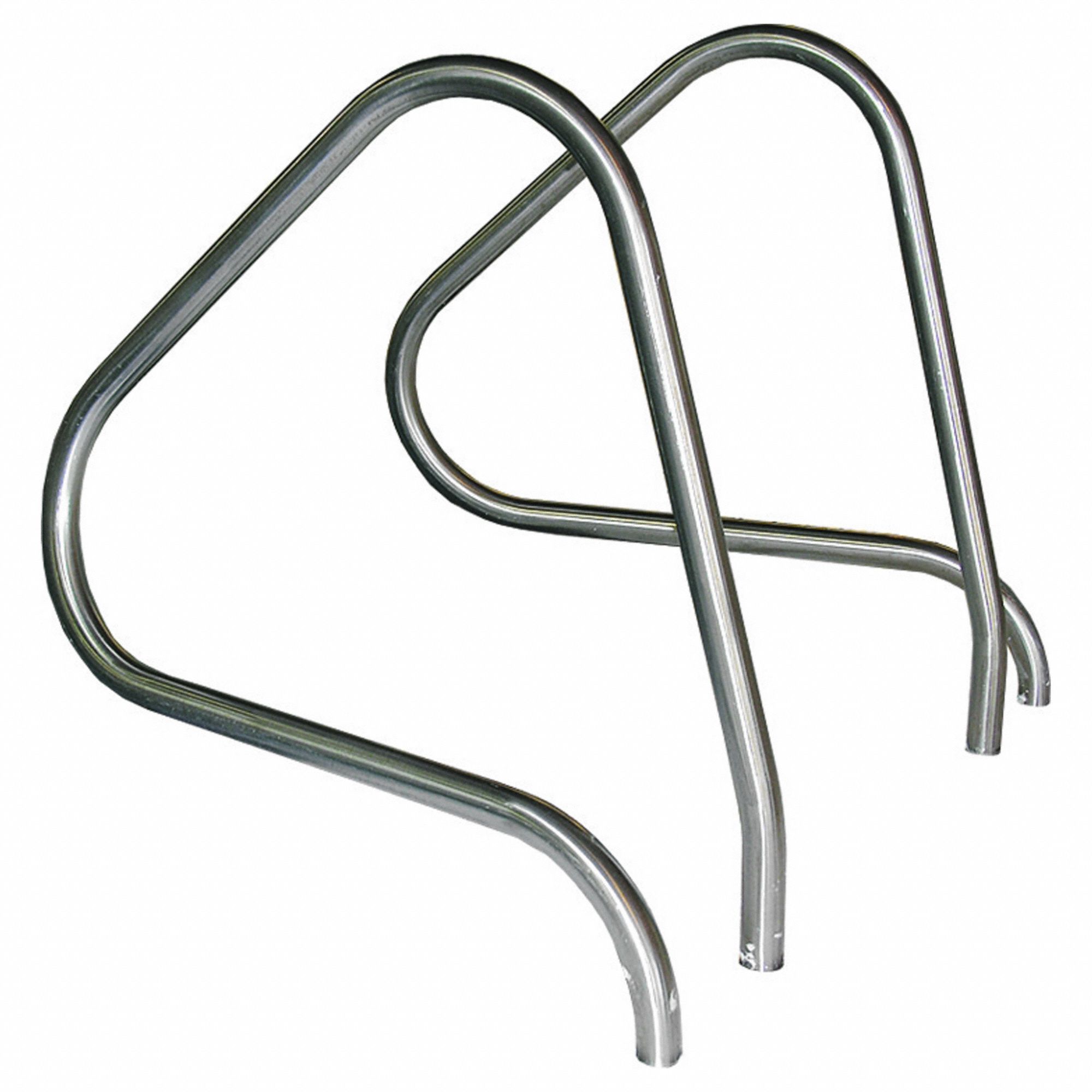 Grab Rail: 26 in Setback, Dia 1.5 in, 0.083 in Thick, Fixed Legs, 38 in Ht, 26 in Wd, 316L