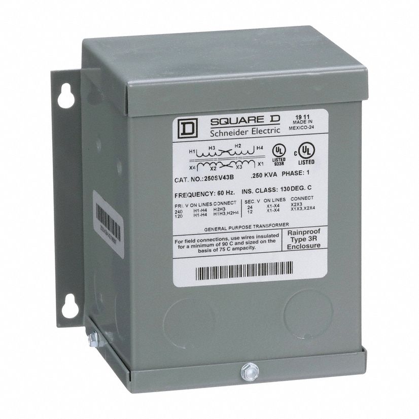 Transformer 120/240VAC 12/24VAC 250VA