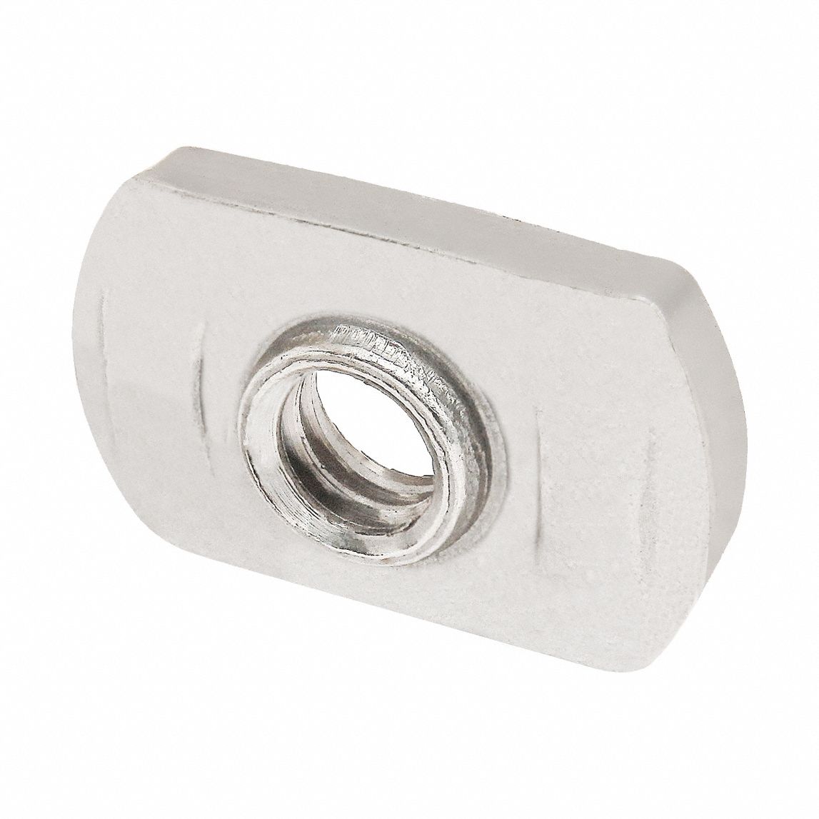 T-Slot Framing System Fastener: 1/4"-20 Size, 125 1/16 in Thread Lg, 15 Series, Single Center (MPN 3686-10). Key specifications — Fastener Type: T-Nut; Material: Stainless Steel; T-Slot Fastener Type: T-Nut; Threaded Hole Location: Single Center; Compatible Series: 80/20 15 Series; System of Measurement: Inch; Brand: 80/20; Mounting Type: Slide-In.