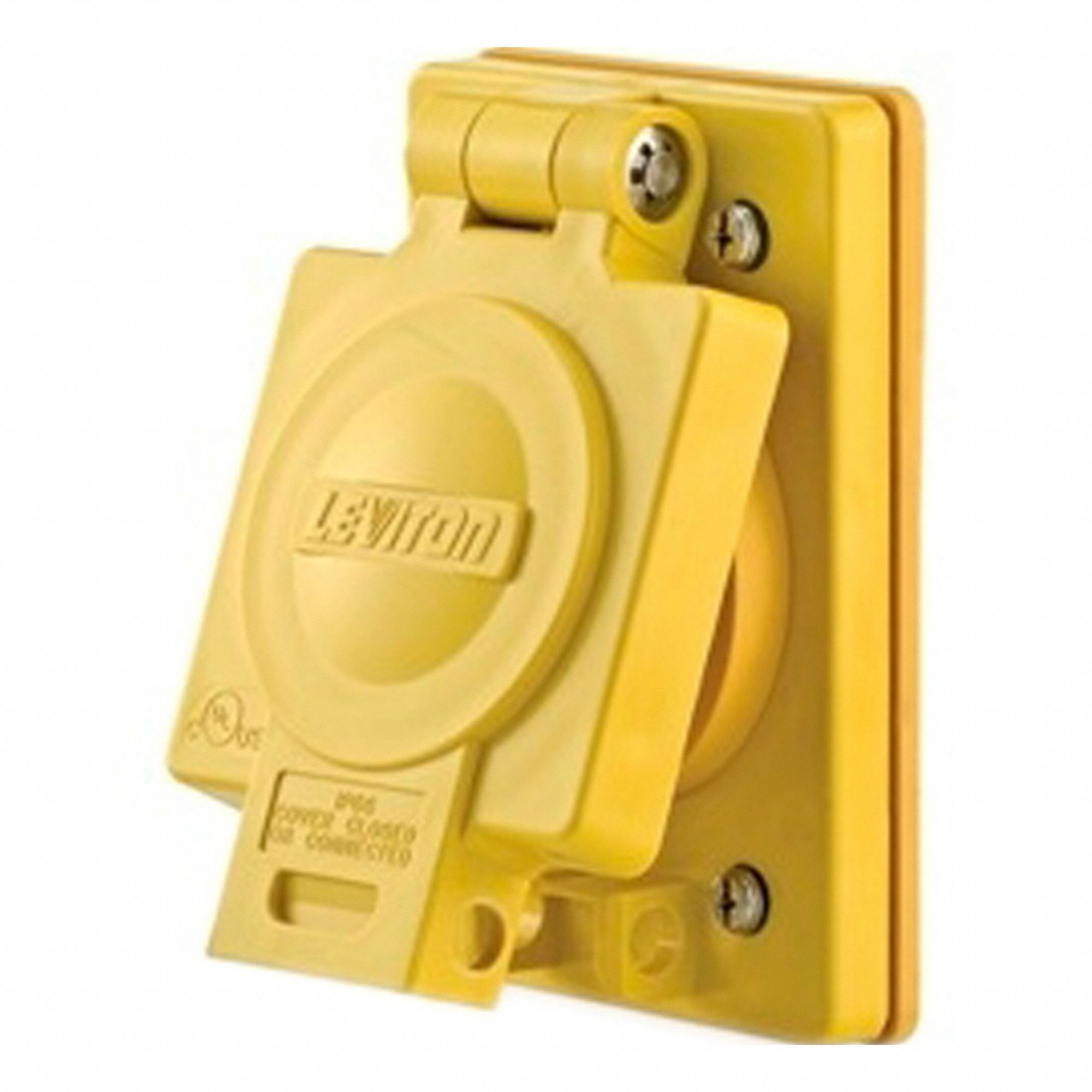 Wetguard Rec w/ Cover 20A 125/250V Ylw