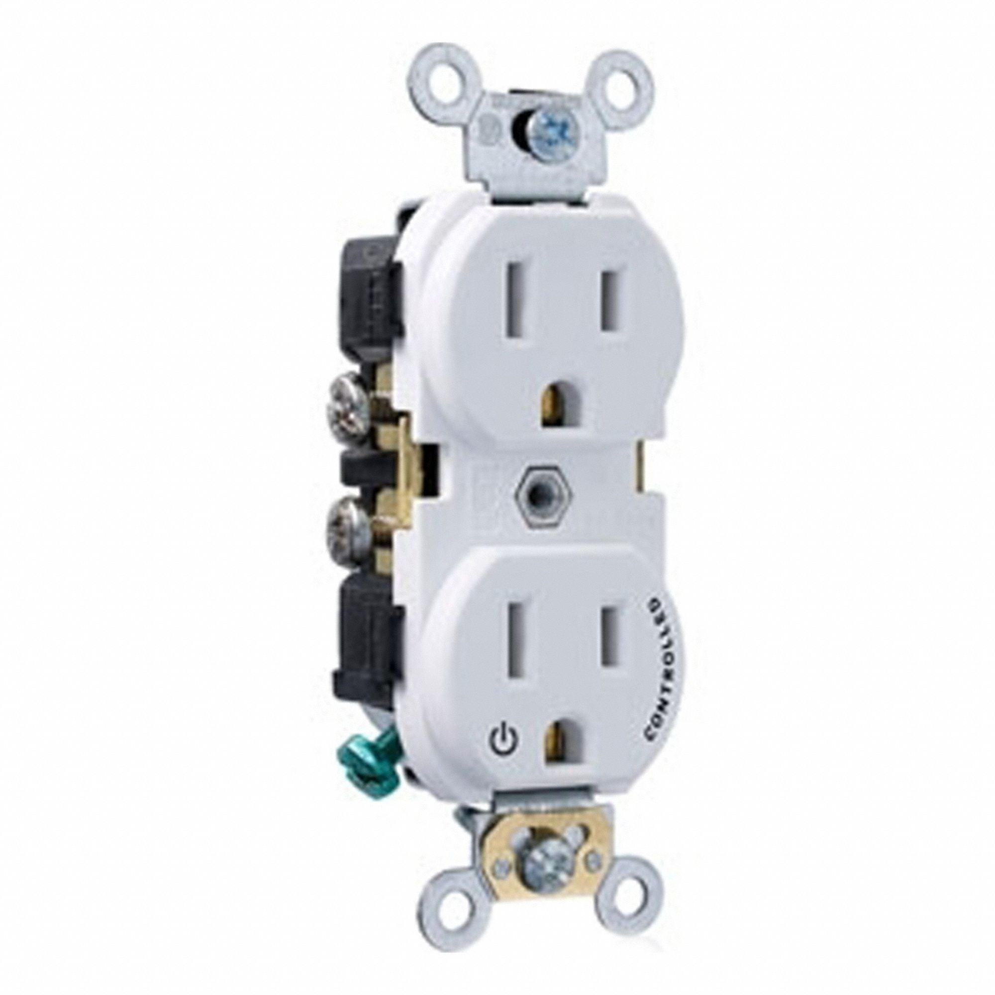 Dup 15A 125V 1MCtrl Self-Gr Wht