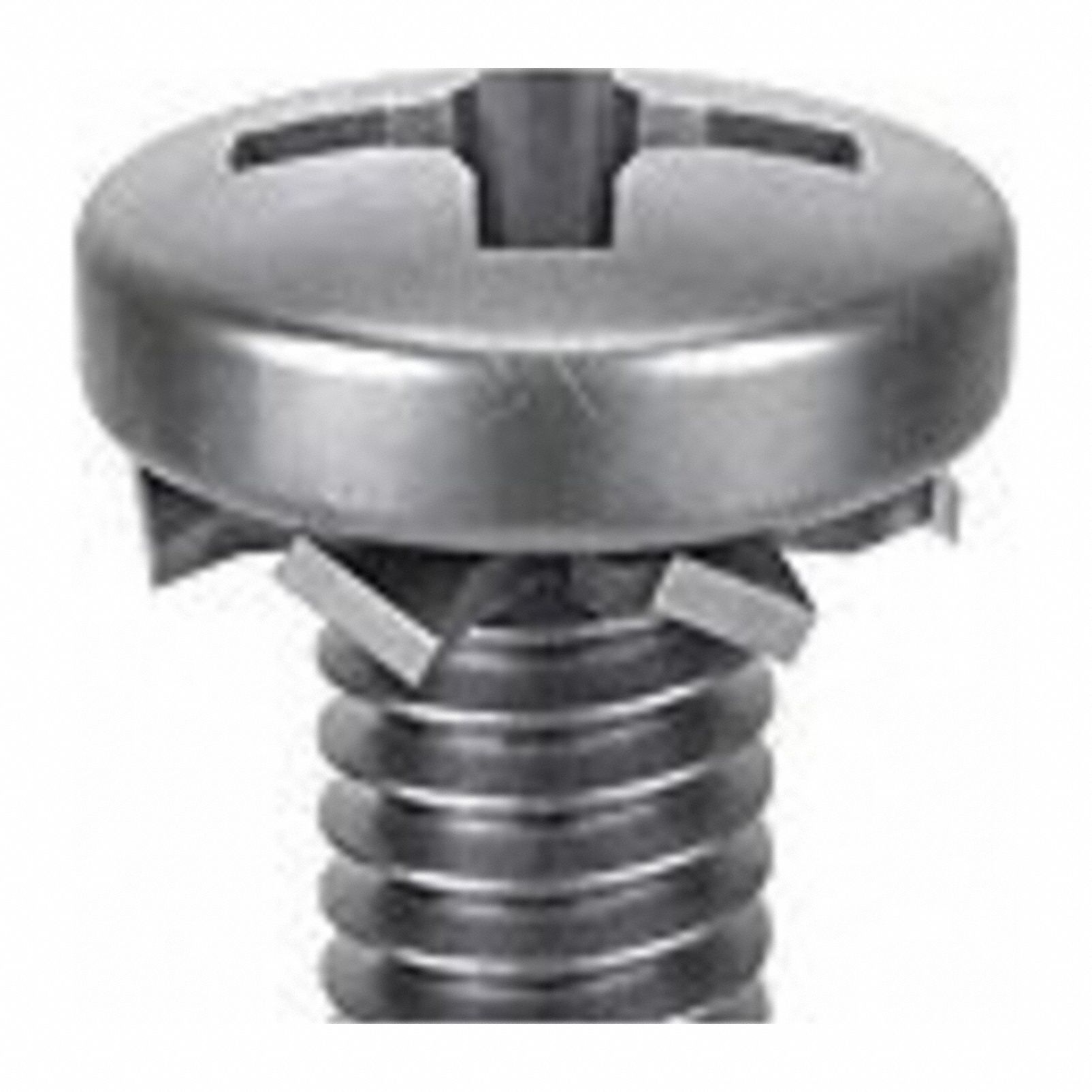 SEMS Screw: External Tooth, M5x0.80 Thread Size, 14 mm Lg, Stainless Steel, Passivated, Pan, 10 PK