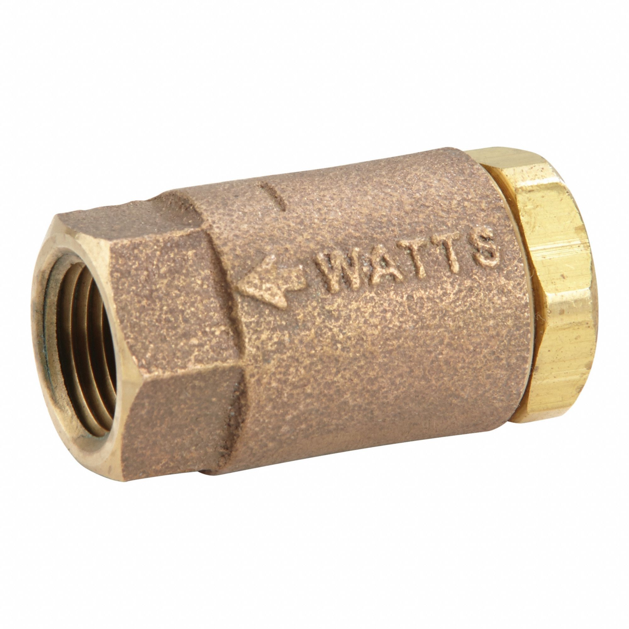 Check Valve: Disc, Inline Valve Body, 1/2 in Pipe Size, FNPT x FNPT, Copper Silicon Alloy, NPT