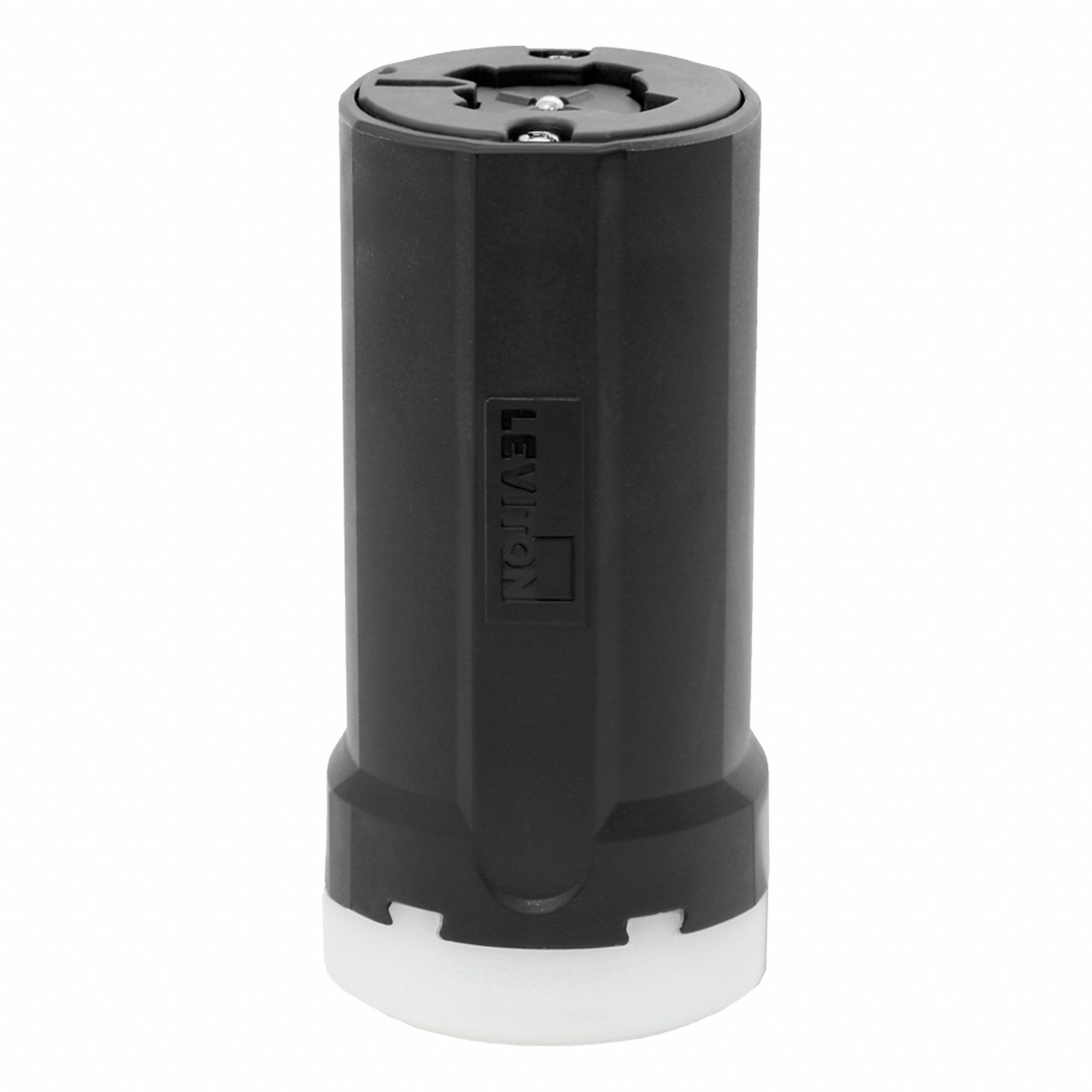 Locking Connector: Non-NEMA, 20/30 A, 250V DC/600V AC, 3 Poles, Black