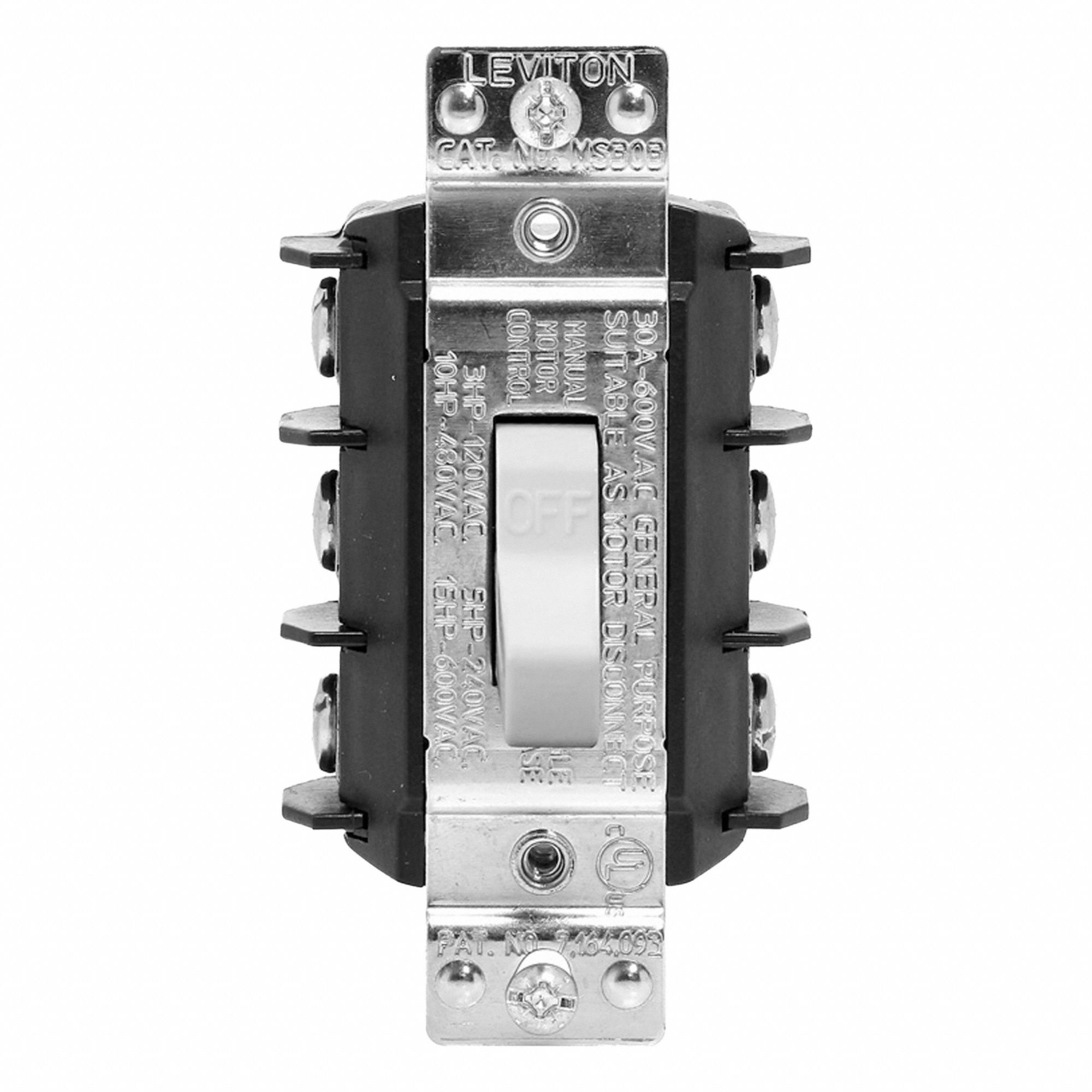 Manual Motor Controller: 3 Poles, 30 A, No Enclosure