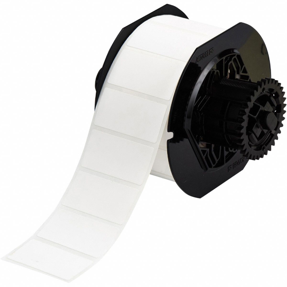 Pre-Cut Label Stock Roll: 1 in x 2 in, Acrylic, Permanent Adhesive, 1, 500 Labels, BBP33/i3300