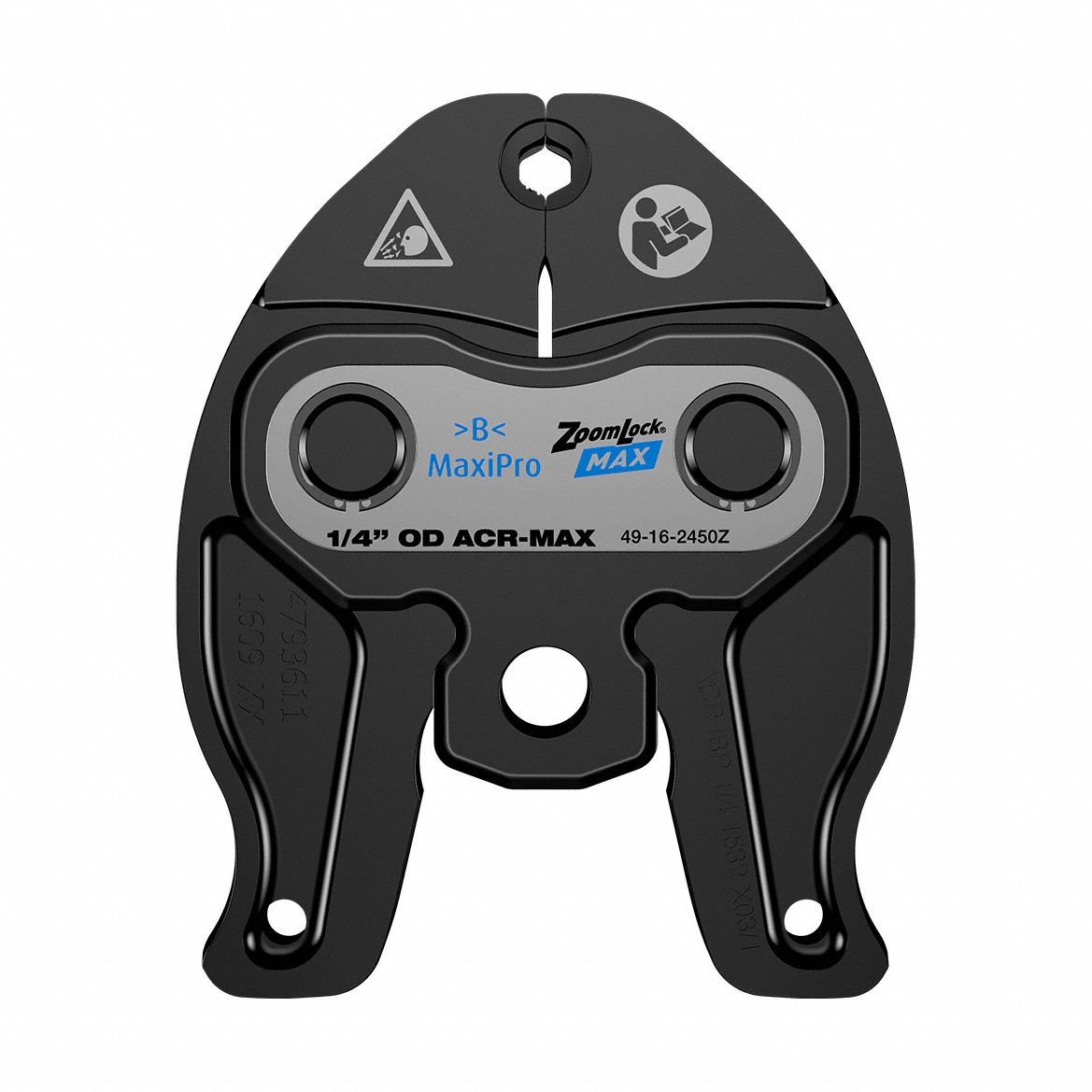 Press Jaw: 1/4 in Pipe, Forged Steel, For ZoomLock® MAX, Compact Tool Types