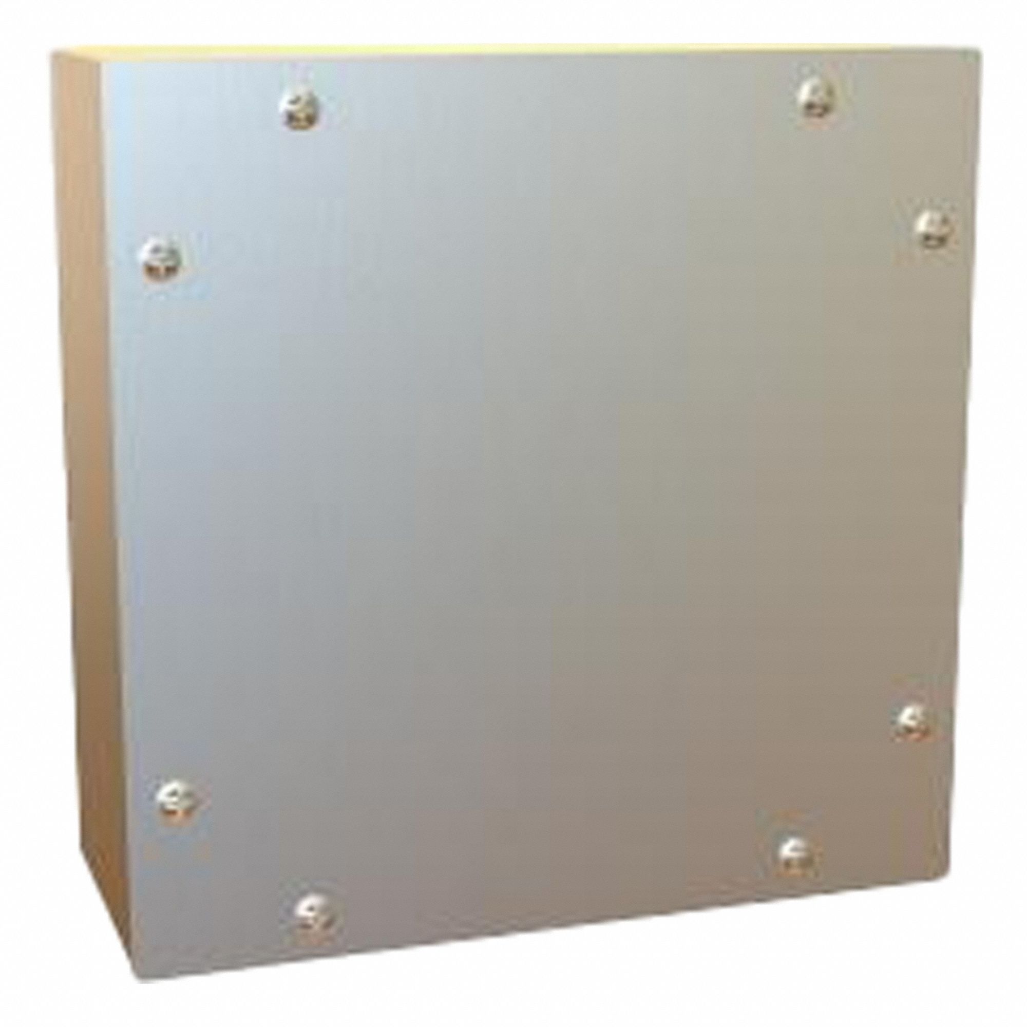 Enclosure: 304 Stainless Steel, 10 in x 10 in x 4 in, NEMA 12/3/4X, Solid Cover, Screw On