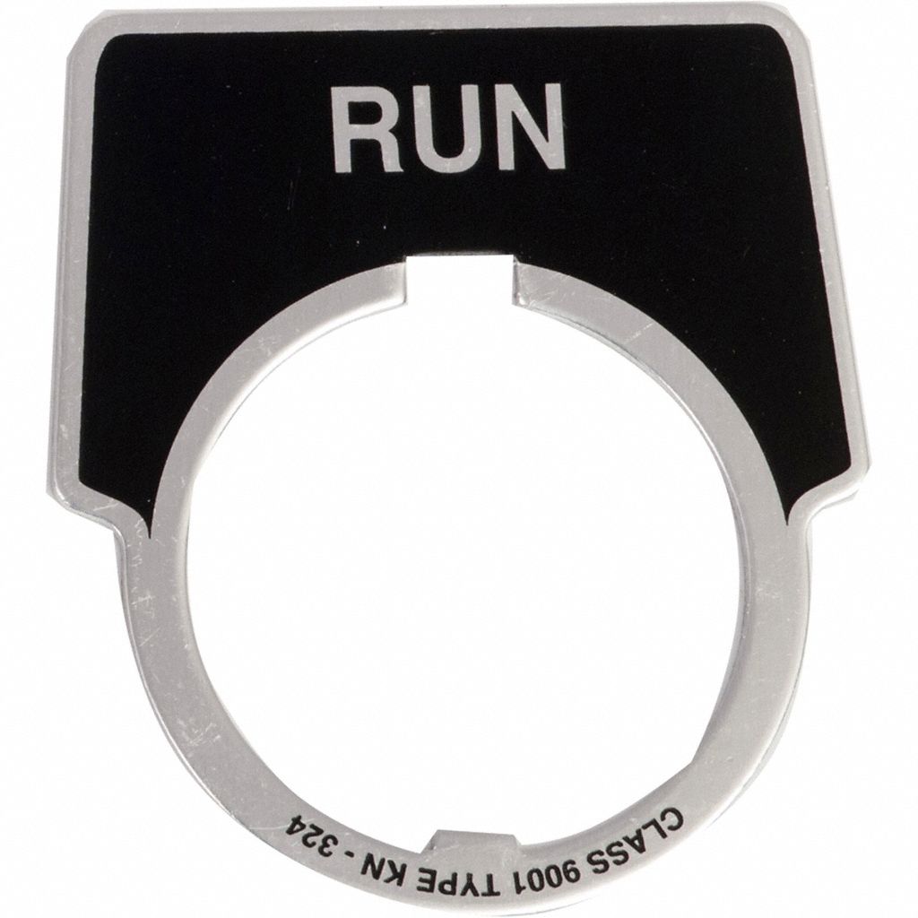 LegendPlate, Run, Silver/Black, Half-Round