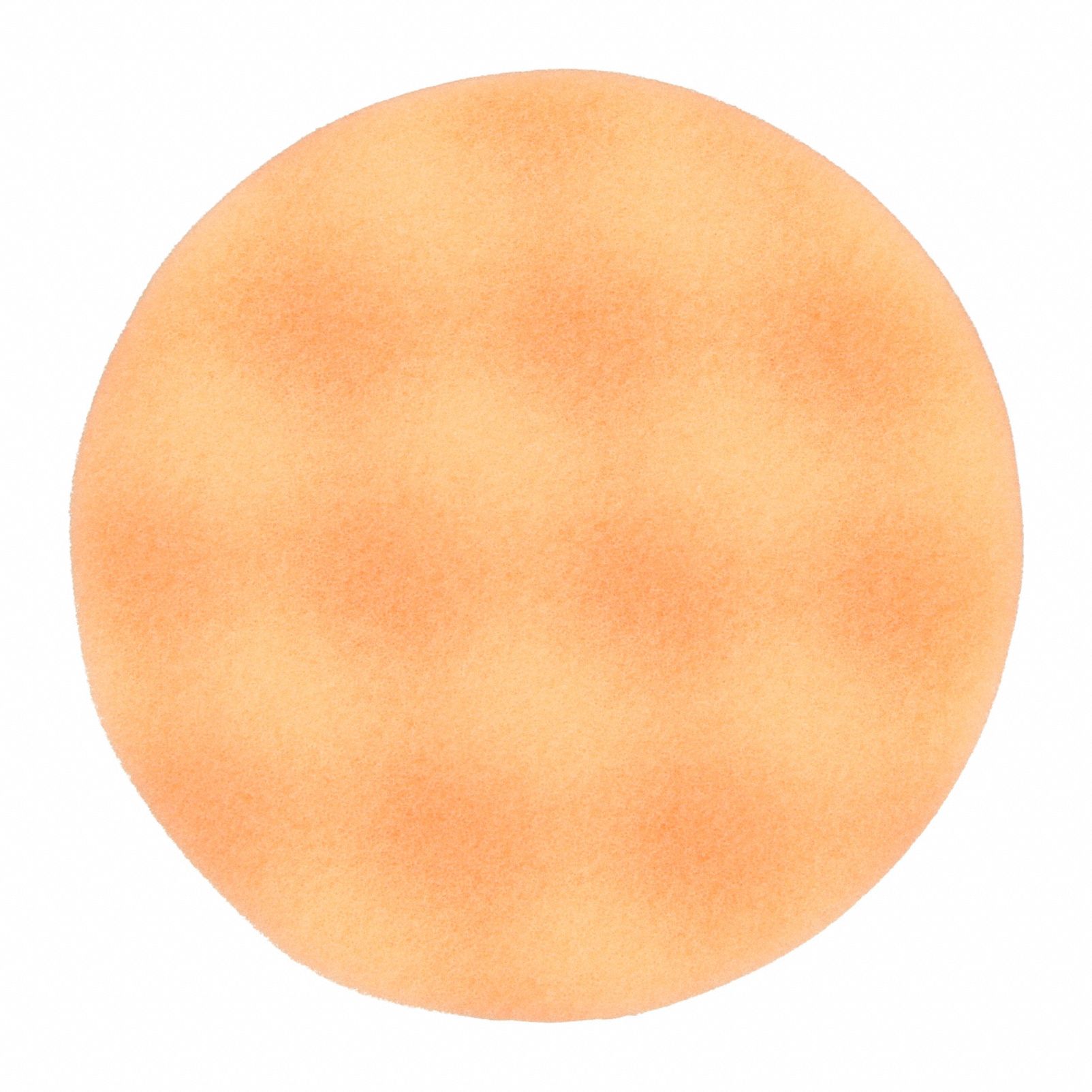 Foam: Pad, Foam, 3 1/4 in Outside Dia, Orange, 12, 000 RPM Max Speed, 1/2 in Thick, Smooth