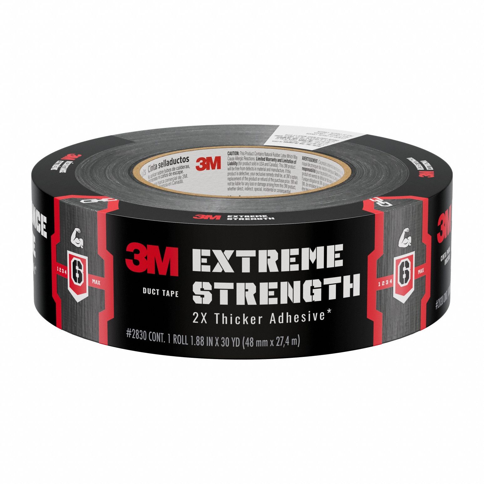 Duct Tape Black 30 yd L 1-7/8 in W