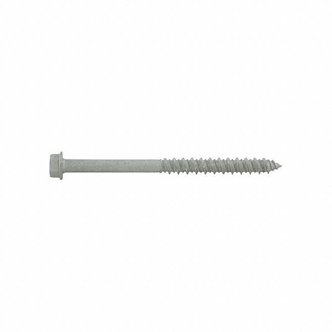 Screw Anchor: 6 in Overall Lg, 3/16 in Dia, Stainless Steel, Stalgard®, Hex, Hex, 100 PK
