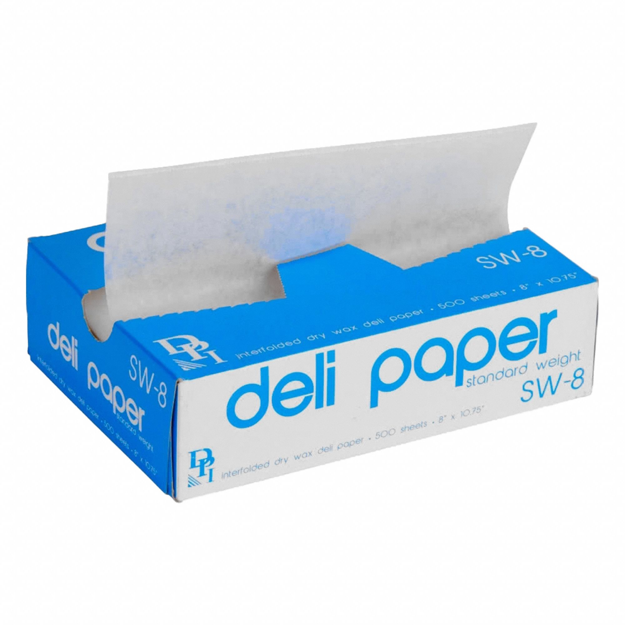 Deli Paper: White, Light-Wt, 6, 000 Sheets, Not Compostable, Interfold, 6, 000 PK