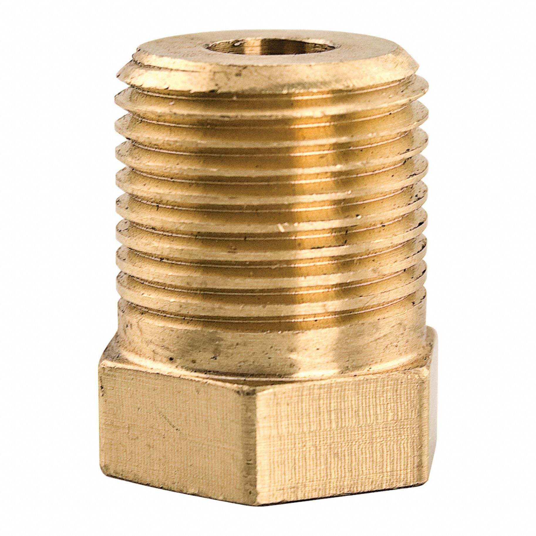 Adaptor: Adaptor, Brass, 1/2" NPT, 1/2" Connection 1 Thread Size, NPT, 3/8"-16 NPT, NPT