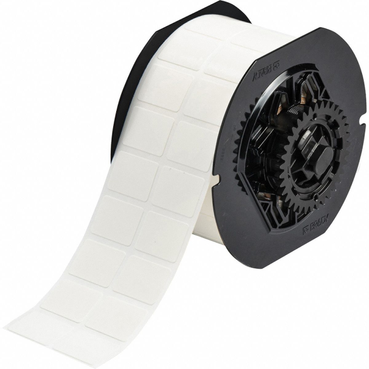 Wraparound Label: 3/4 in x 1 in, Vinyl, Black on White, For 6 AWG to 0 AWG Wire Gauge