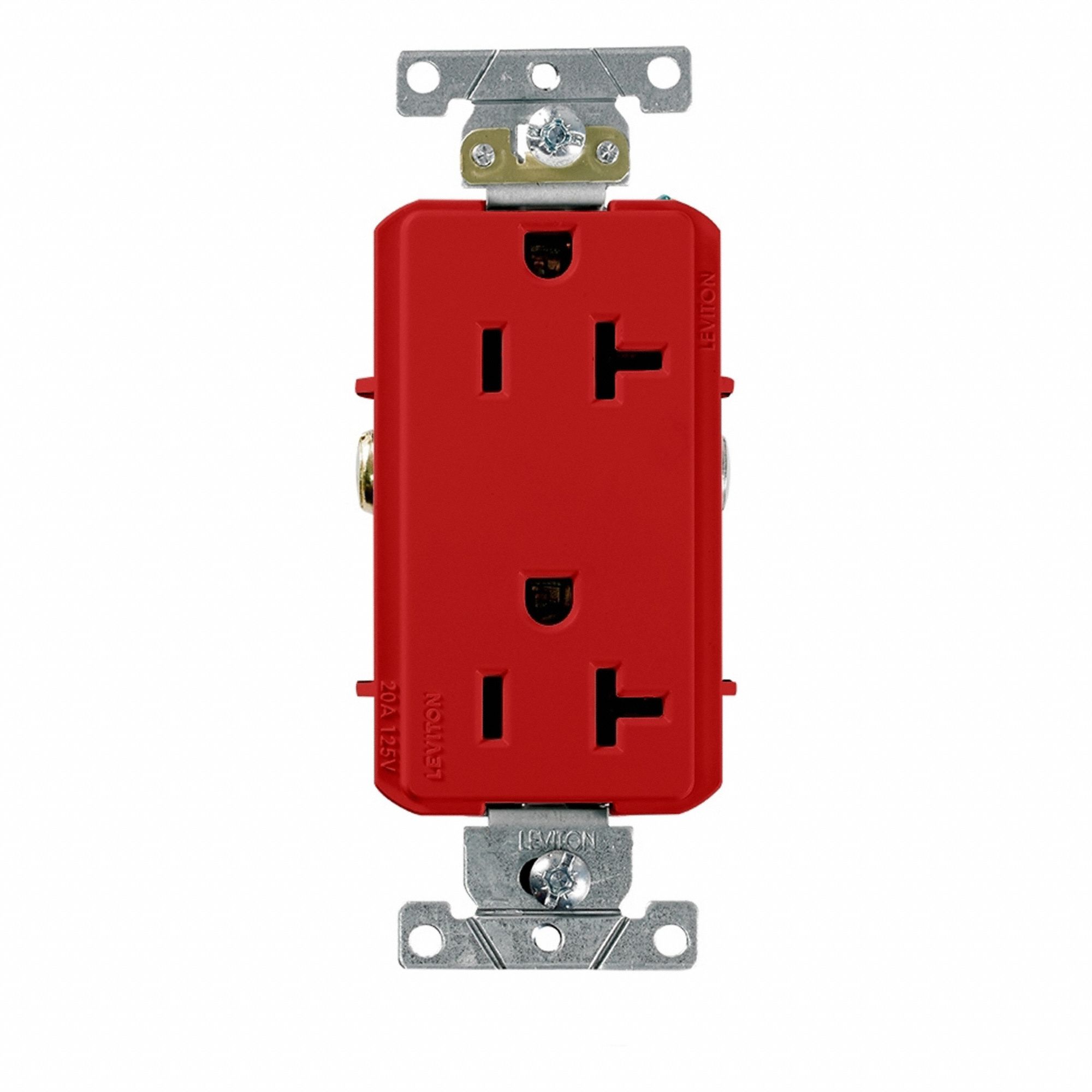 DPl Dup Rec 20A 125V Self-Gr Red