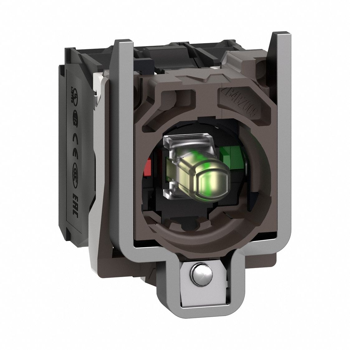 Lamp Module and Contact Block: 22 mm Panel Mounting Size, 1NO/1NC, White, LED