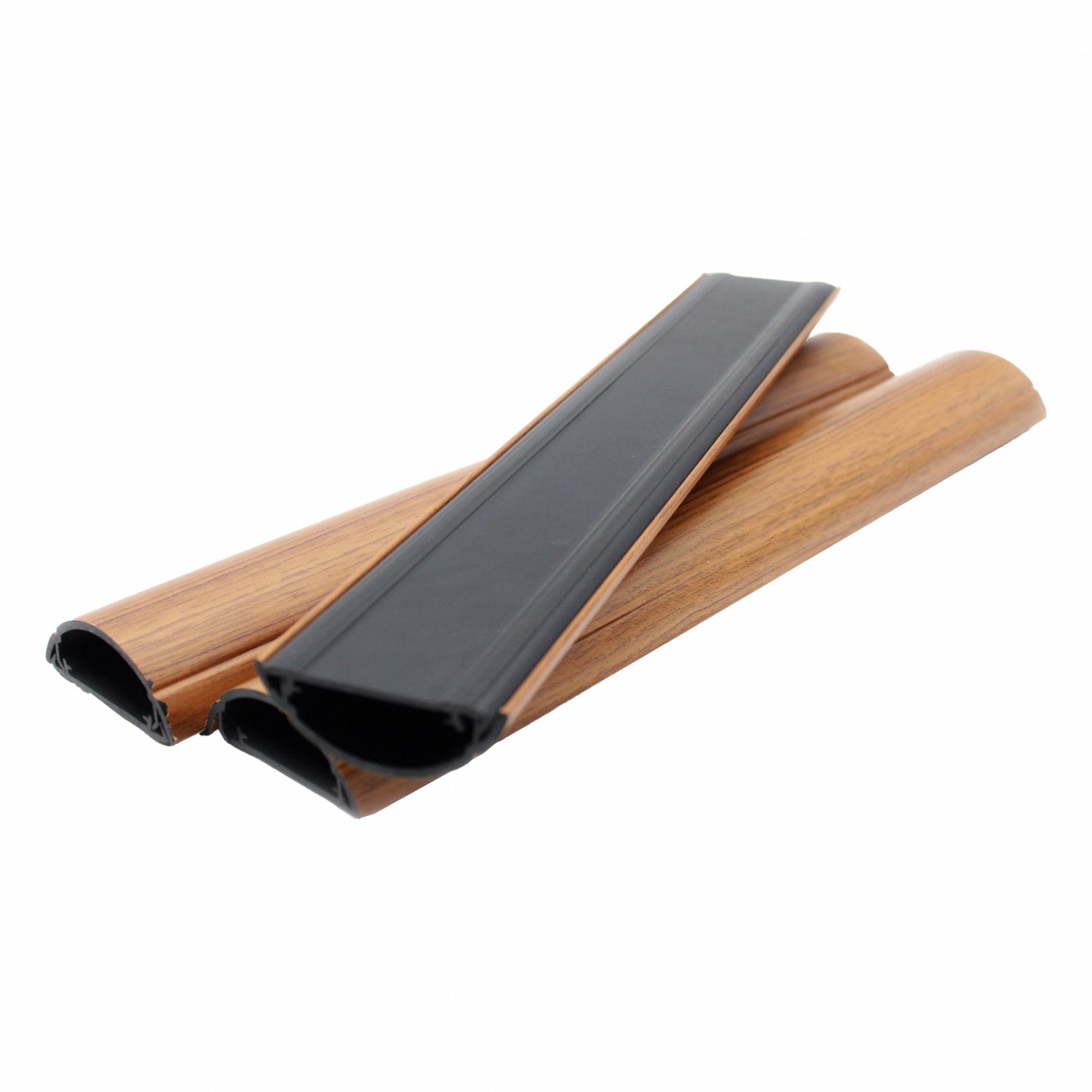 Cable protector: 1 Channels, 1 5/8 in Overall Wd, 5/8 in Overall Ht, 3 ft Lg, Plastic, Medium Oak