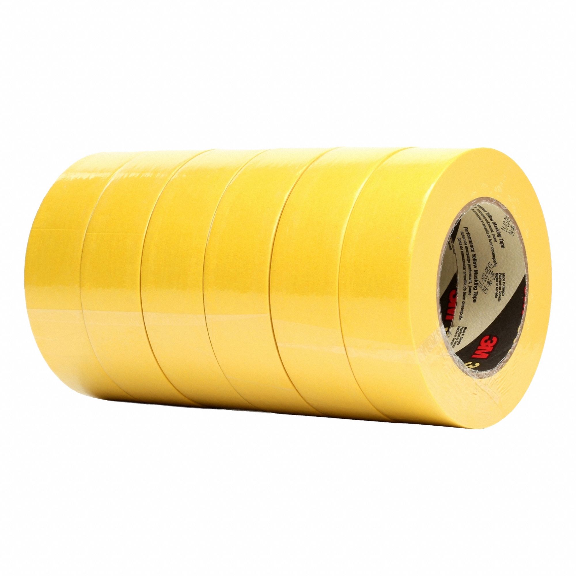 Painter's Tape: 1 7/16 in Wd, 60 yd Lg, 6.3 mil Thick, Yellow, Crepe Paper, Rubber, Indoor, 24 PK