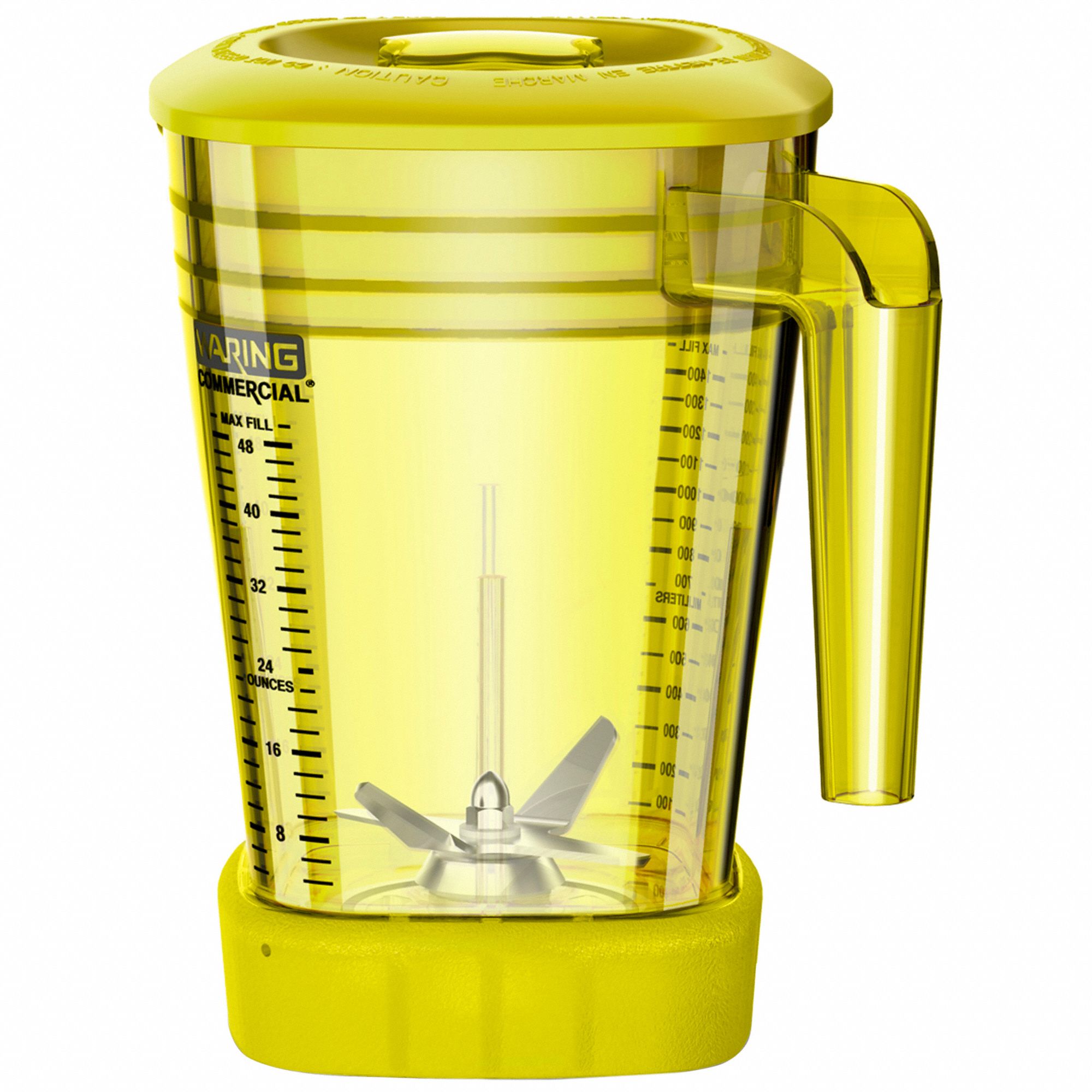 Copolyester Container: 48 oz Container Capacity, Yellow, Copolyester