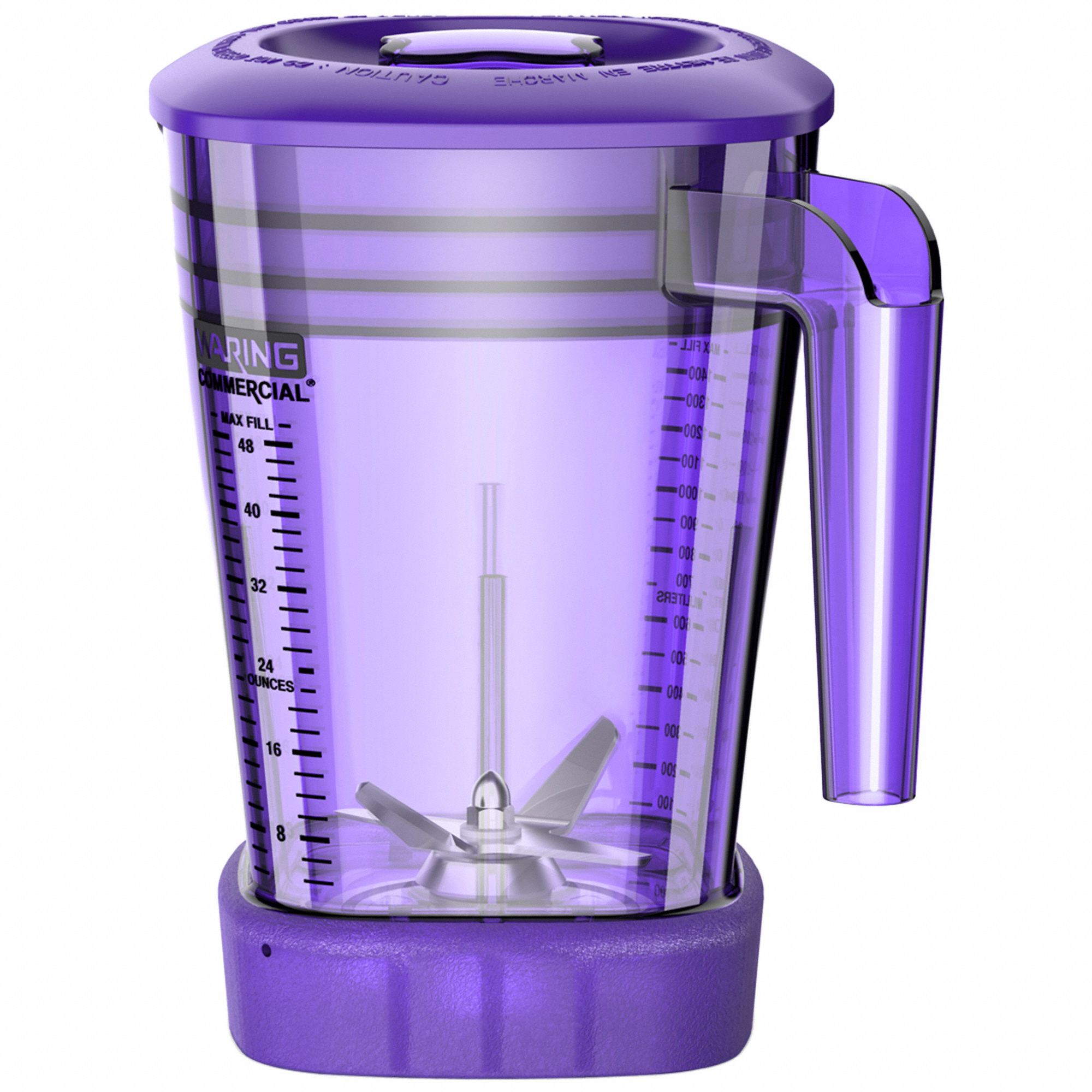 Copolyester Container: 48 oz Container Capacity, Purple, Copolyester