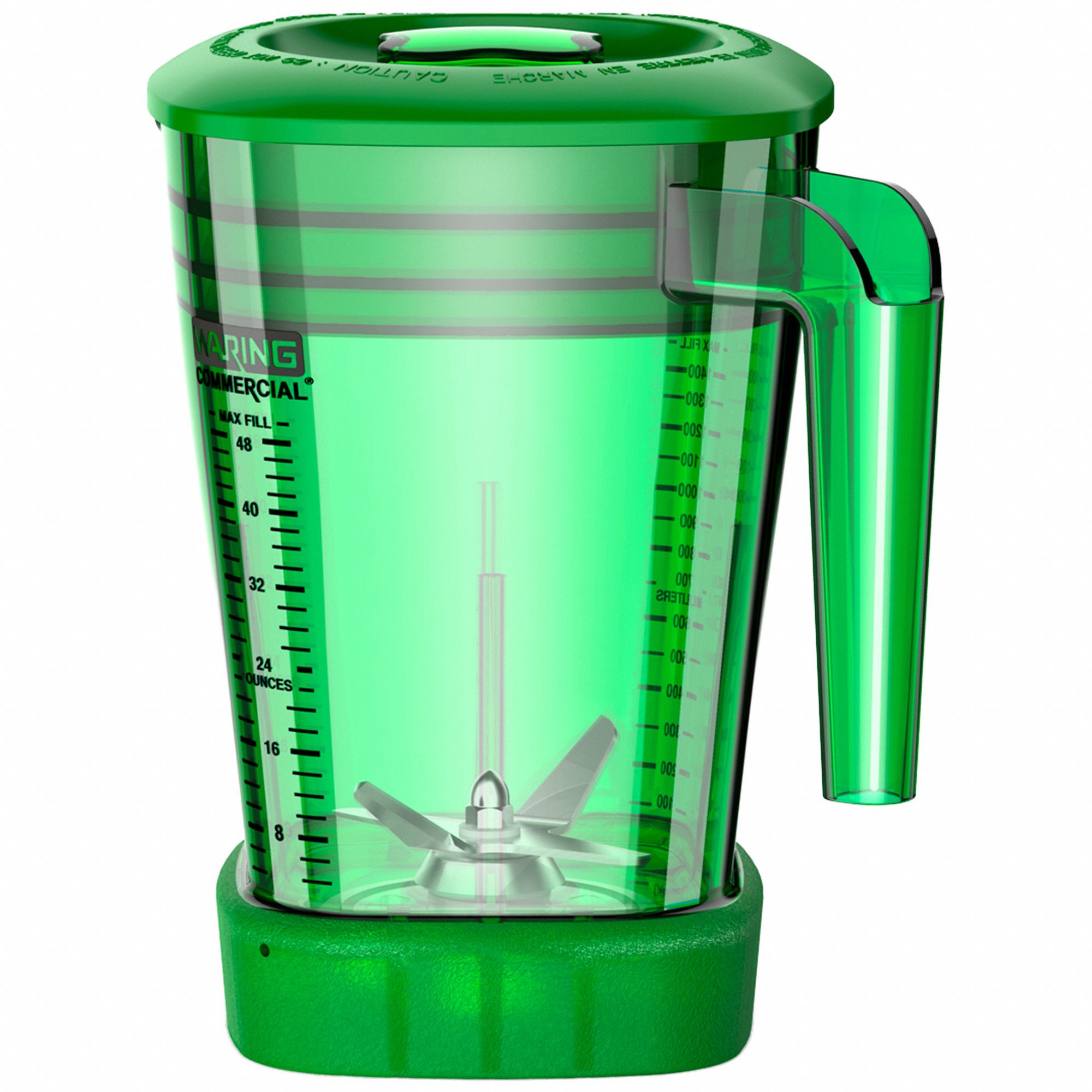 Copolyester Container: 48 oz Container Capacity, Green, Copolyester