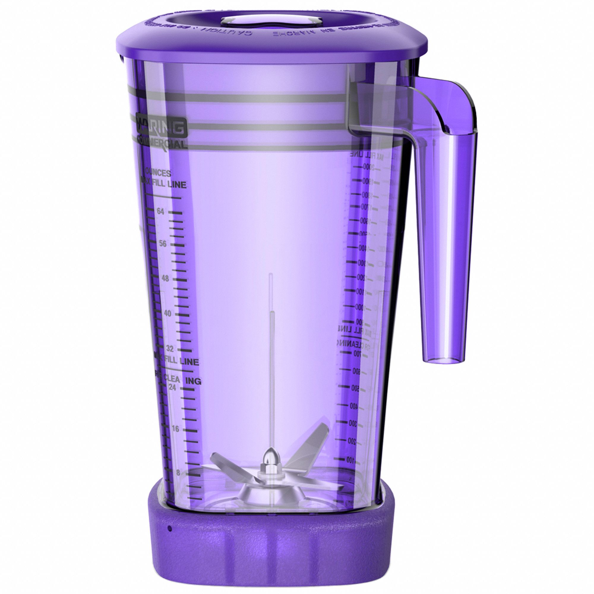 Copolyester Container: 64 oz Container Capacity, Purple, Copolyester