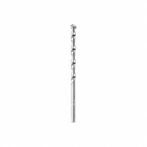 Fast Spiral Rotary Masonry Drill Bit: 1/4 in Drill Bit Size, 2 in Max Drilling Dp, 5 PK