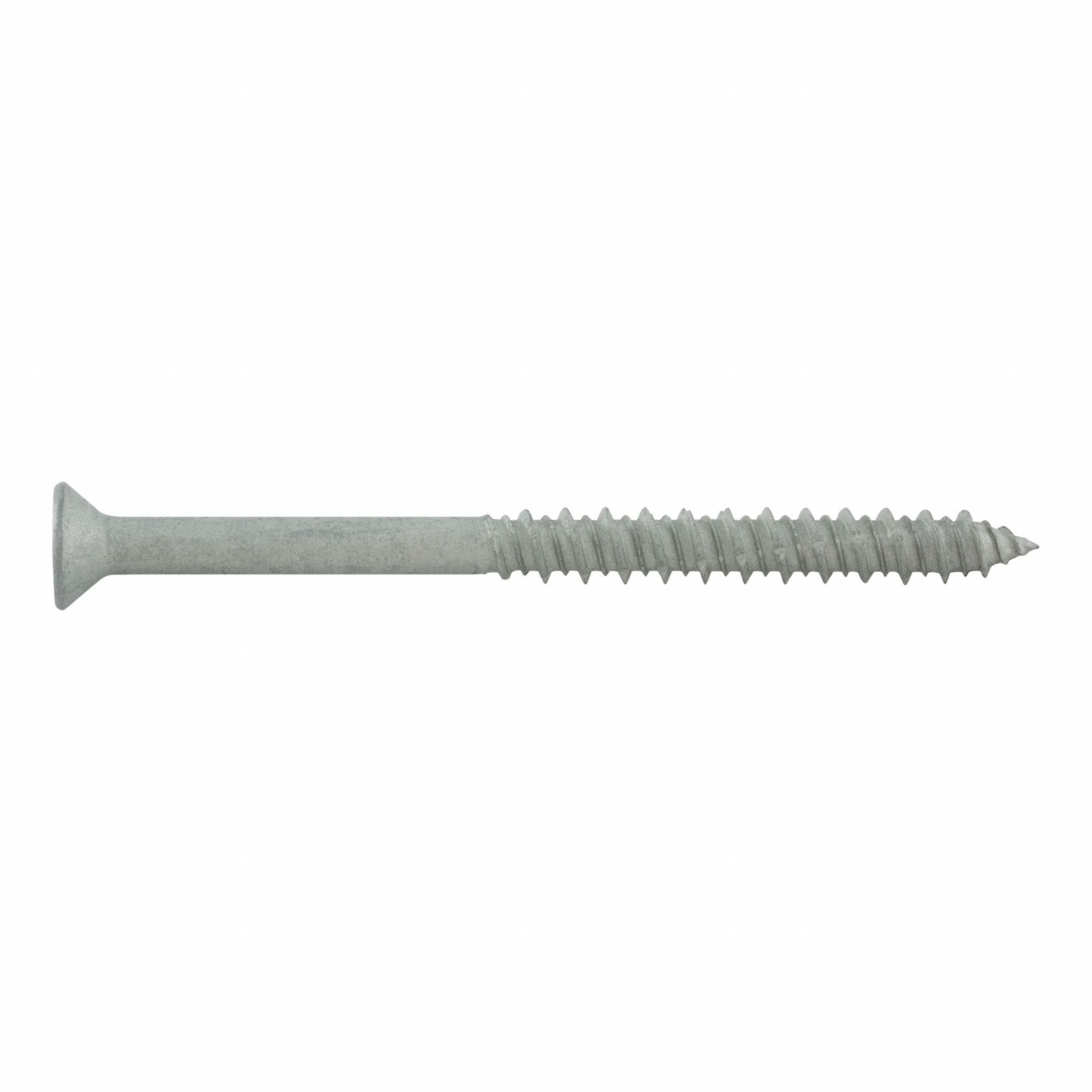 Screw Anchor: 2 3/4 in Overall Lg, 3/16 in Dia, Stainless Steel, Zinc-Plated, Torx, 100 PK