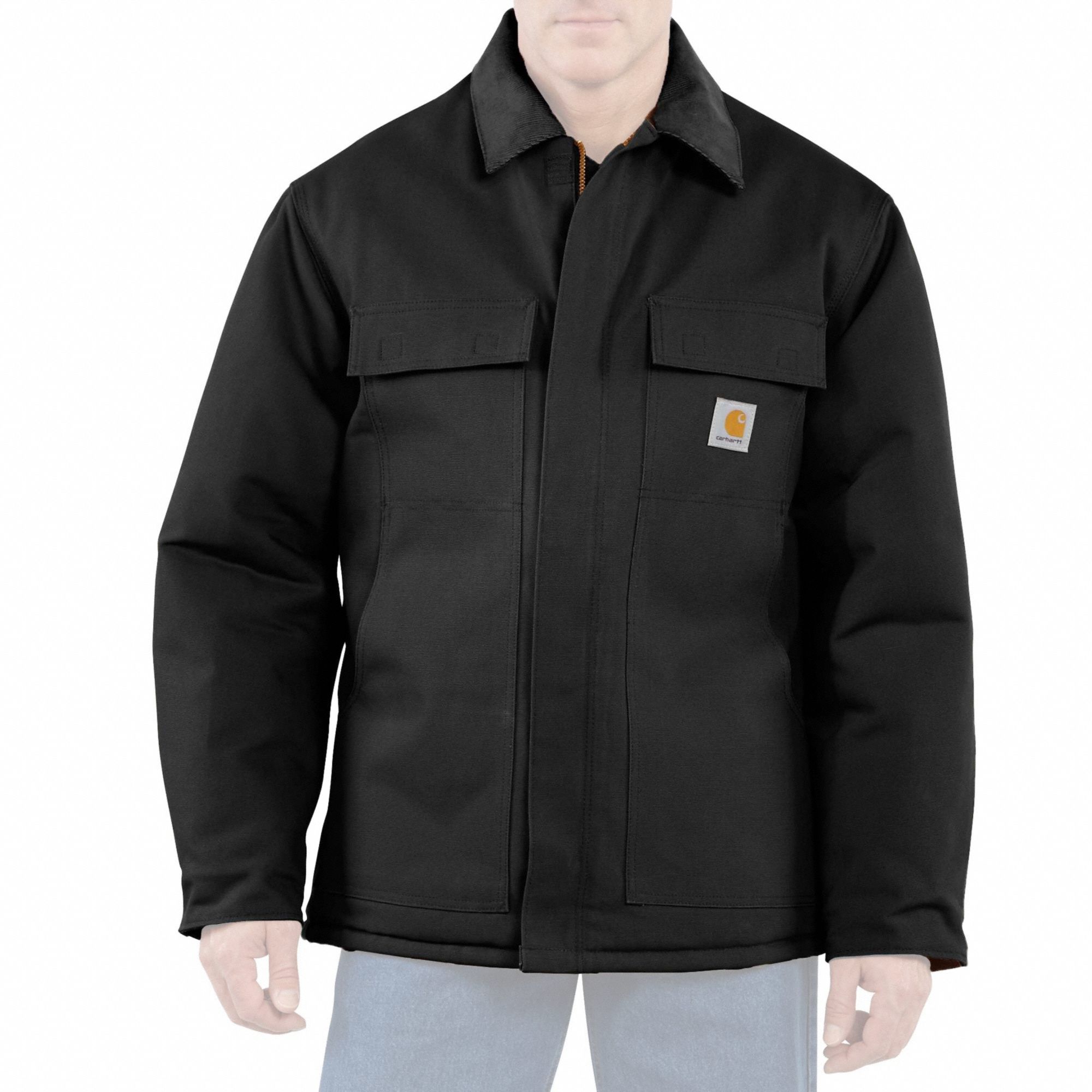 Coat: Coat, Men's, Jacket Garment, 2XL, Black, Regular, Insulated for Cold Conditions