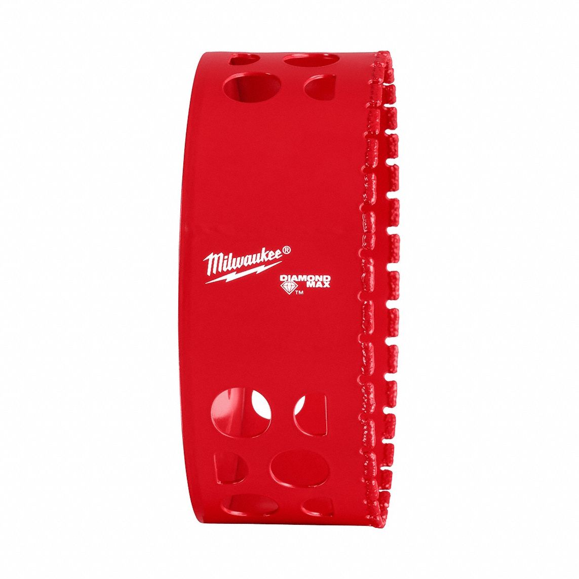 Hole Saw: 4 1/2 in Saw Dia., 1 1/2 in Max. Cutting Dp, 5/8"-18 Thread Size, Diamond Grit