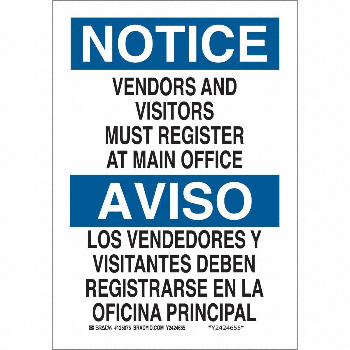 B555 14X10 BLK/BLU/WHT BILING/NOTICE