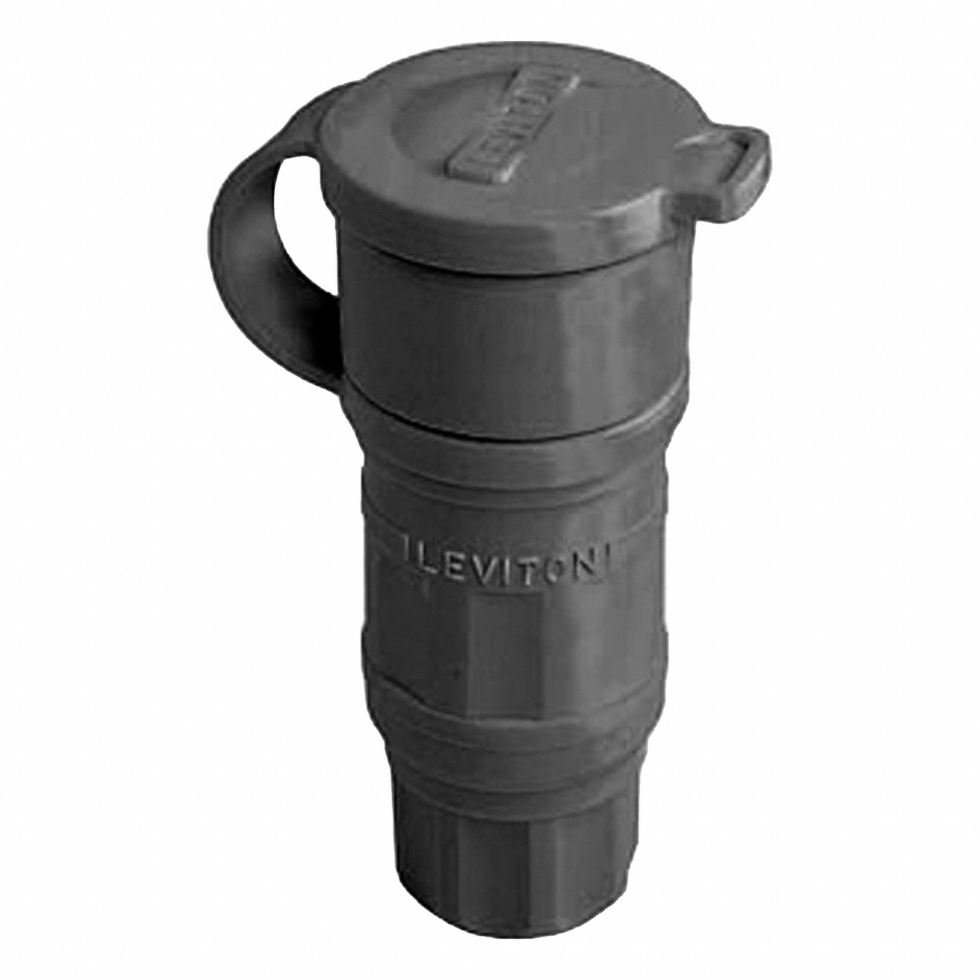 Locking Connector: L6-30R, 30 A, 250V AC, 2 Poles, Black, Corrosion Resistant