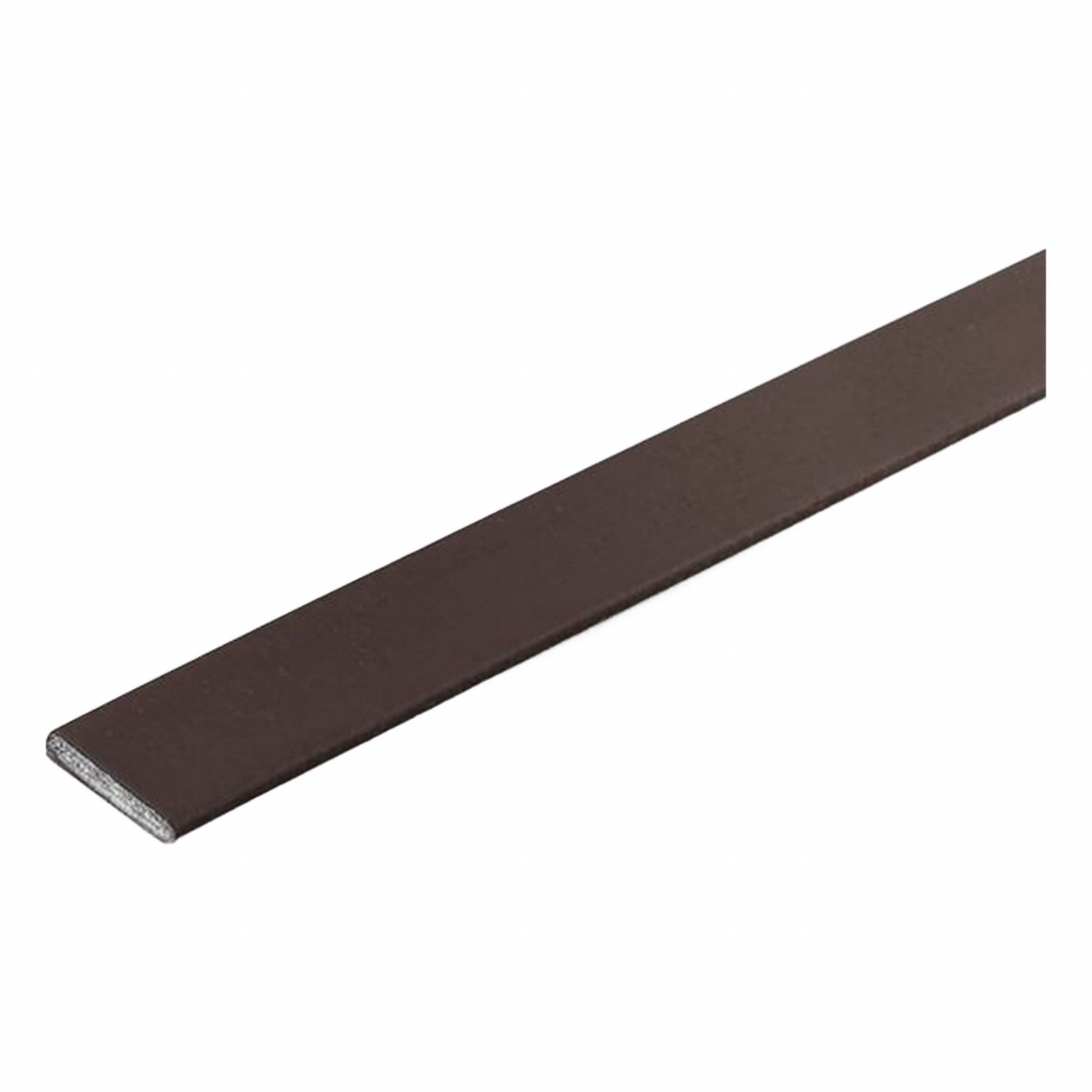 Fire Seal: Flat, Self-Adhesive Mounting, Std, Flex PVC/Graphite, 12 1/2 ft Overall Lg, Brown