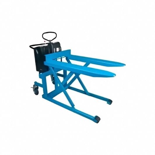 High-Lift Pallet Jack: 2, 200 lb, Push Button, Narrow Fork, 43 in L x 21 in W Forks