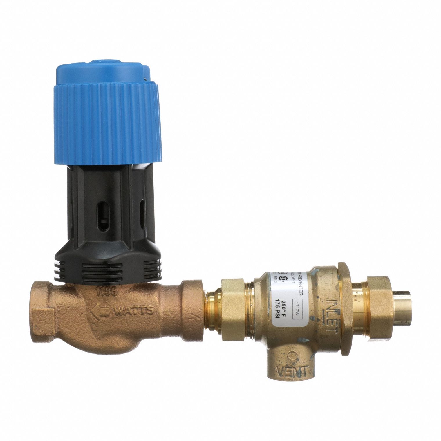 Boiler Feed Valve w/Backflow Preventer: BD911, Sweat x NPT, 1/2 in Pipe Size, Bronze, Female